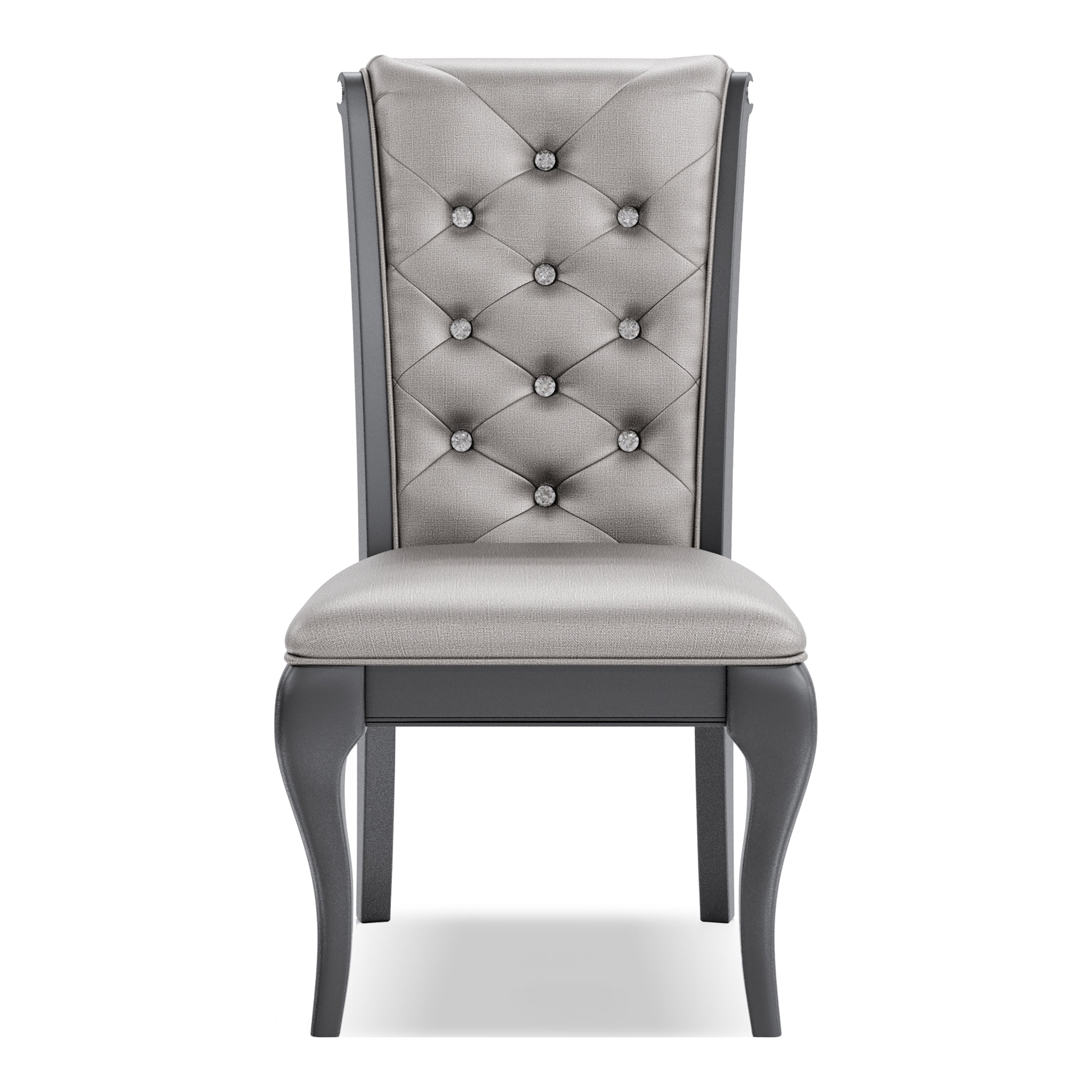 Furniture of America Tara Upholstered Dining Chairs - Set of 2, Gray - Image 4