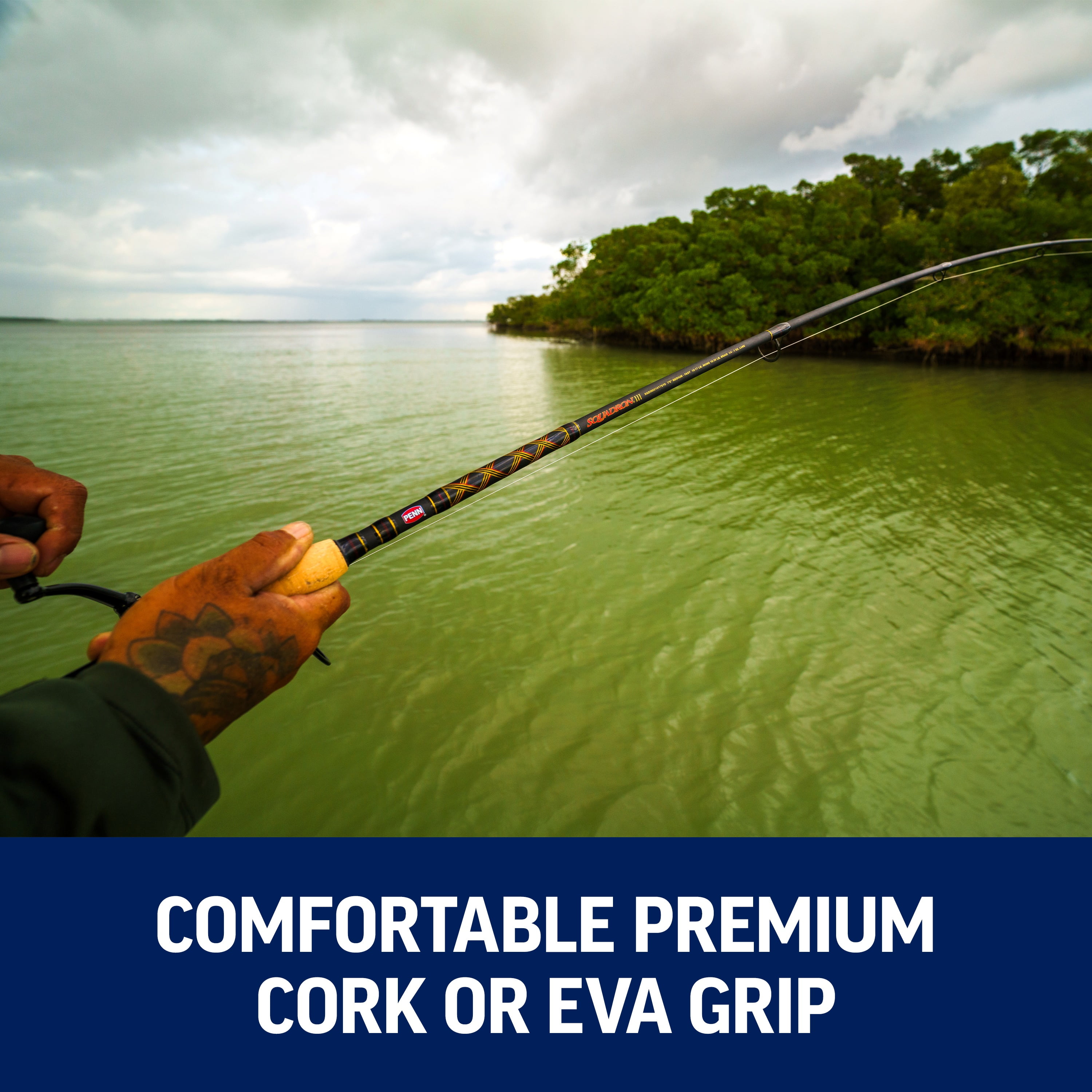 PENN Squadron® III Inshore Spinning Rod, 7'6" Medium Fishing Rod - Image 5