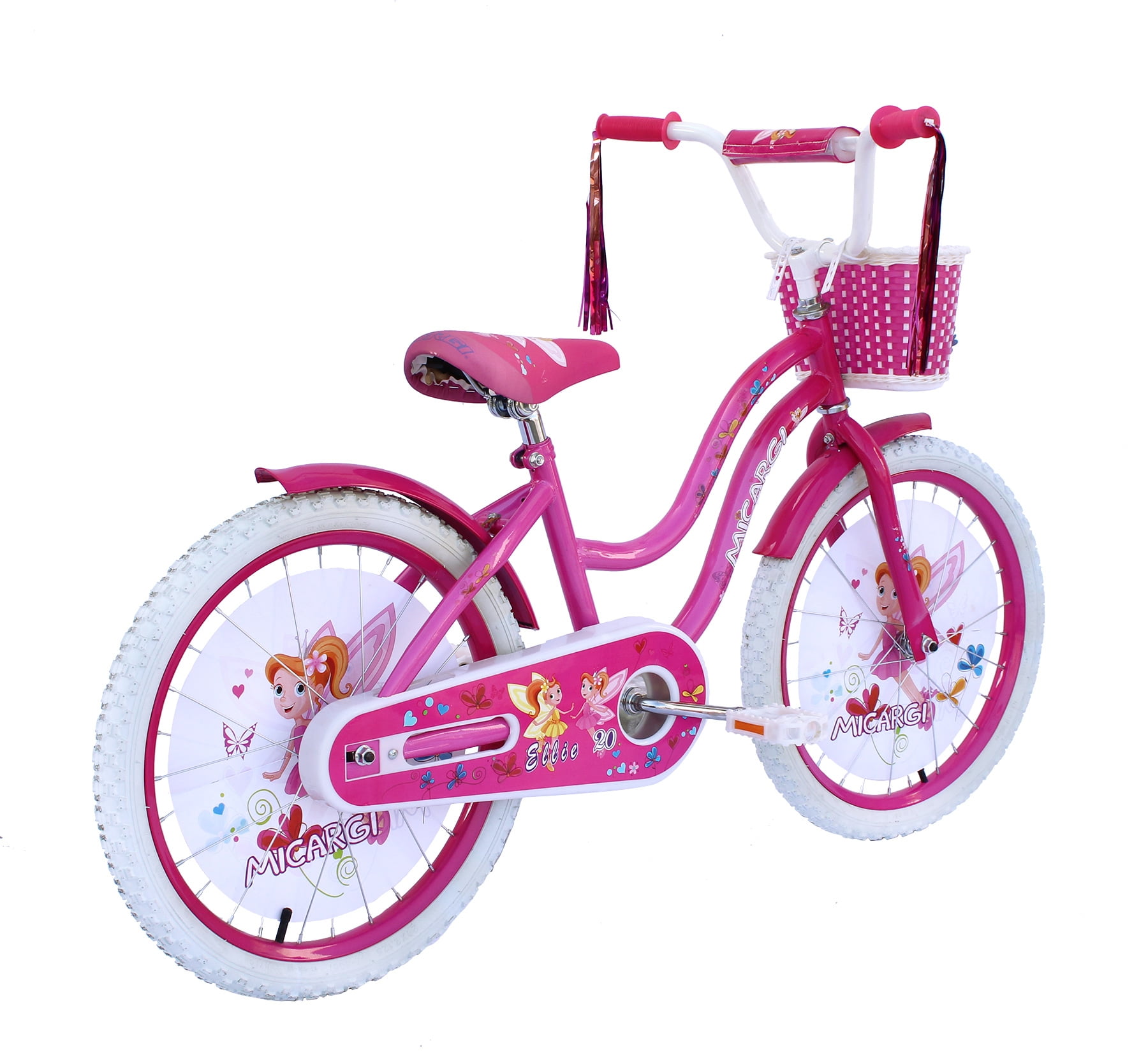 Micargi ELLIE-G-20-HPK-PK 20 in. Girls Bicycle, Hot Pink and Pink - Image 2