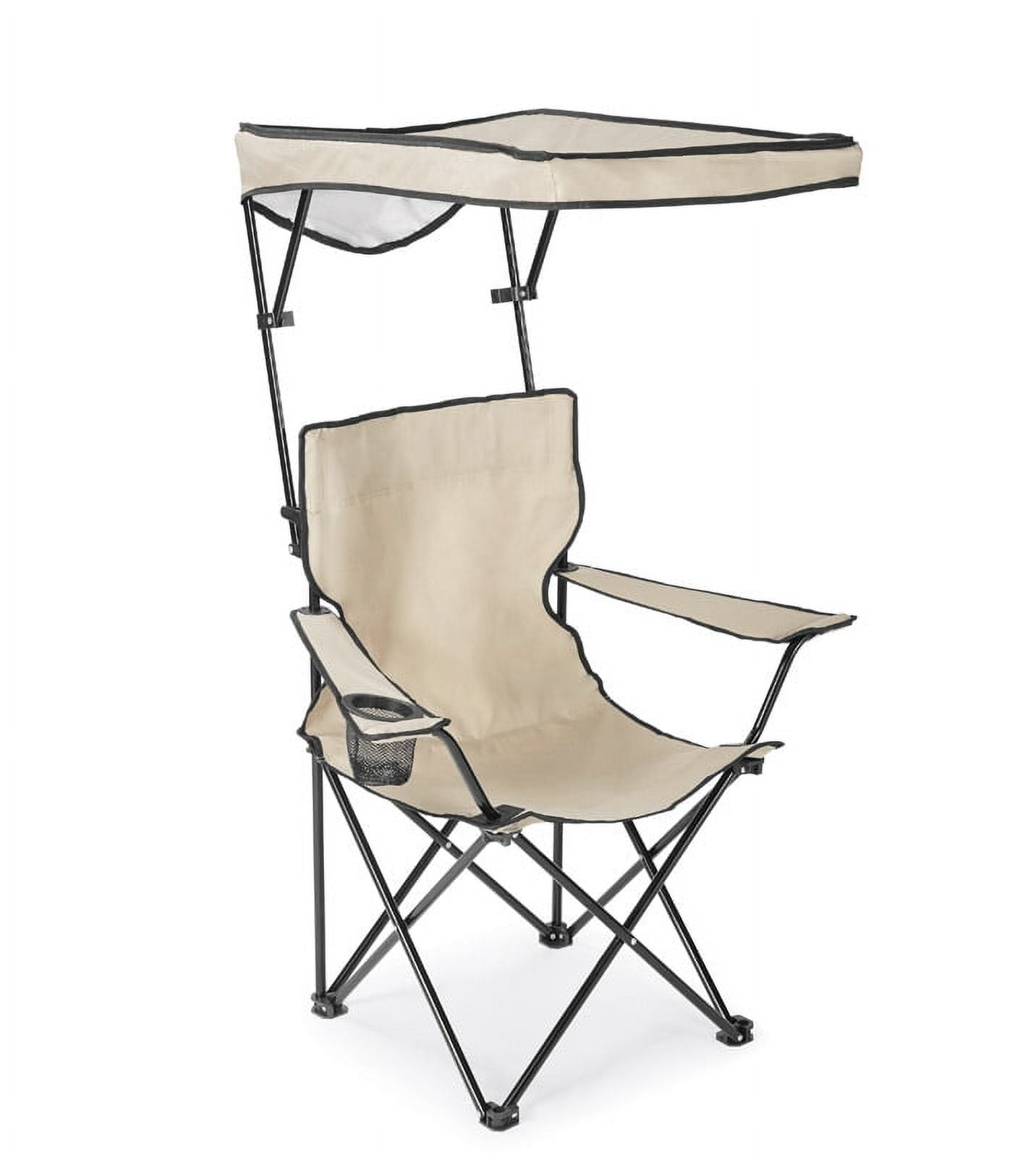 QuikShade Taupe Canopy Folding Quad Chair - Image 2