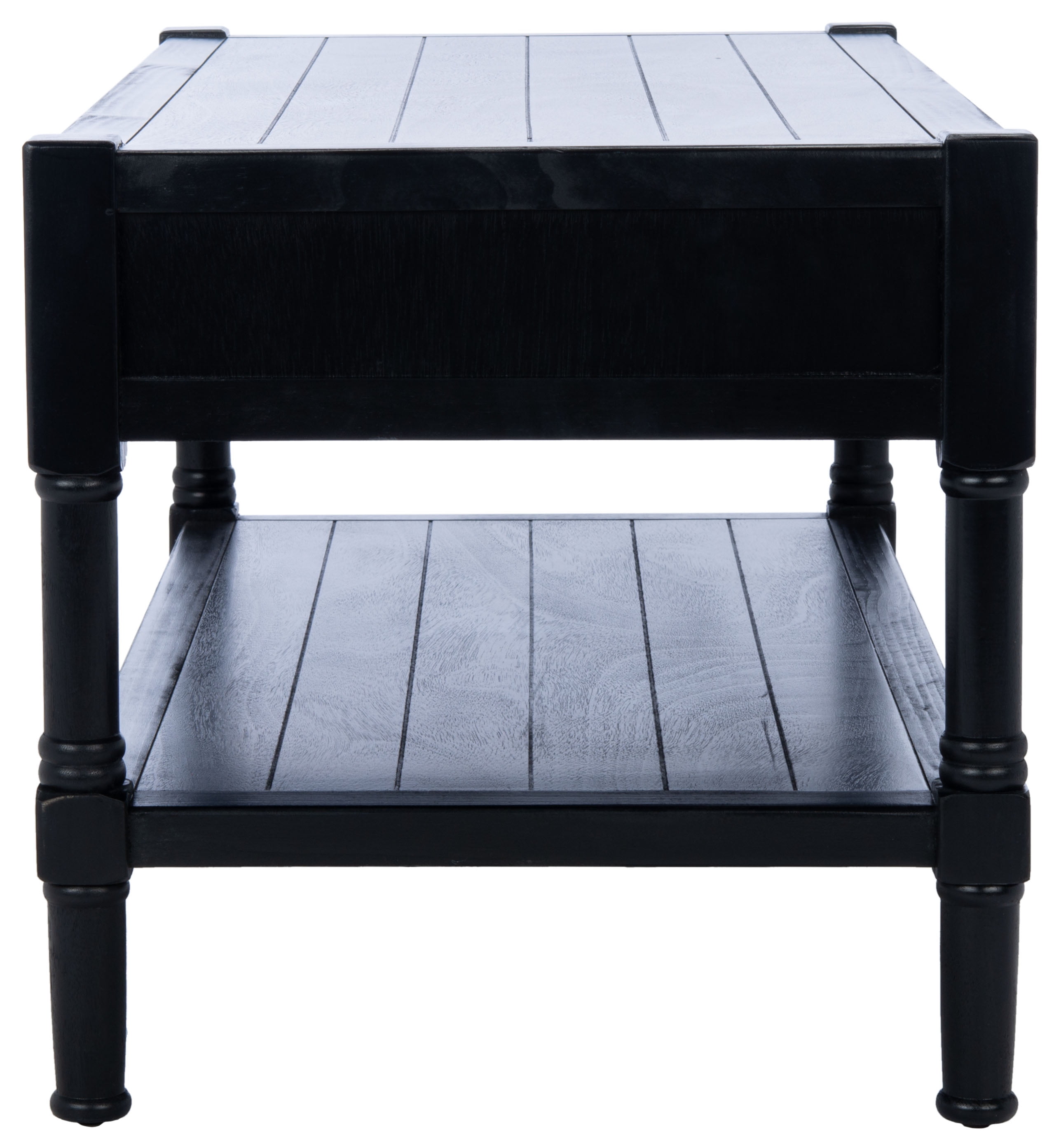 SAFAVIEH Filbert Solid 2 Drawer Coffee Table, Black - Image 3