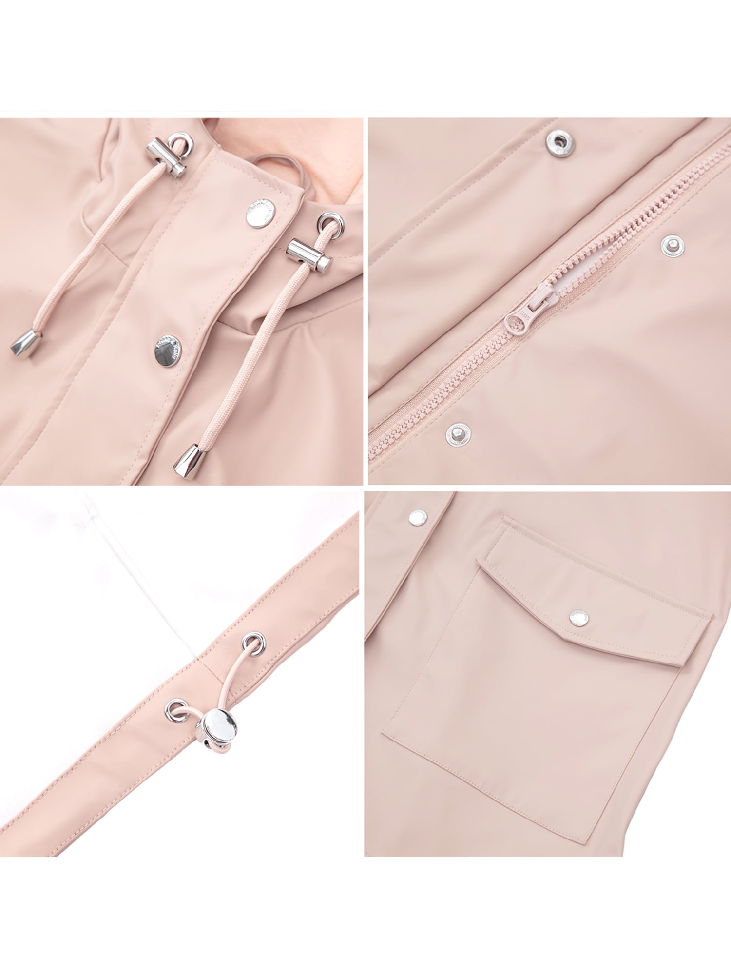 Rokka&Rolla Women's Waterproof Rain Coats Rubberized Jackets - Image 9