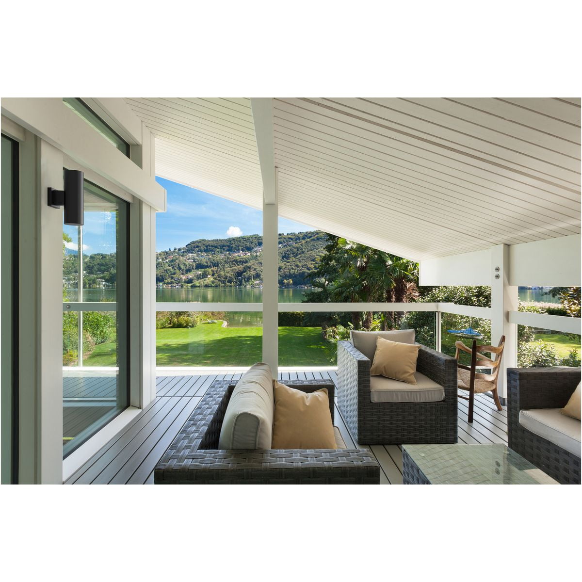 Progress Lighting Cylinder Collection Black Incandescent 2 Light up/down Modern Outdoor Wall Light - Image 7