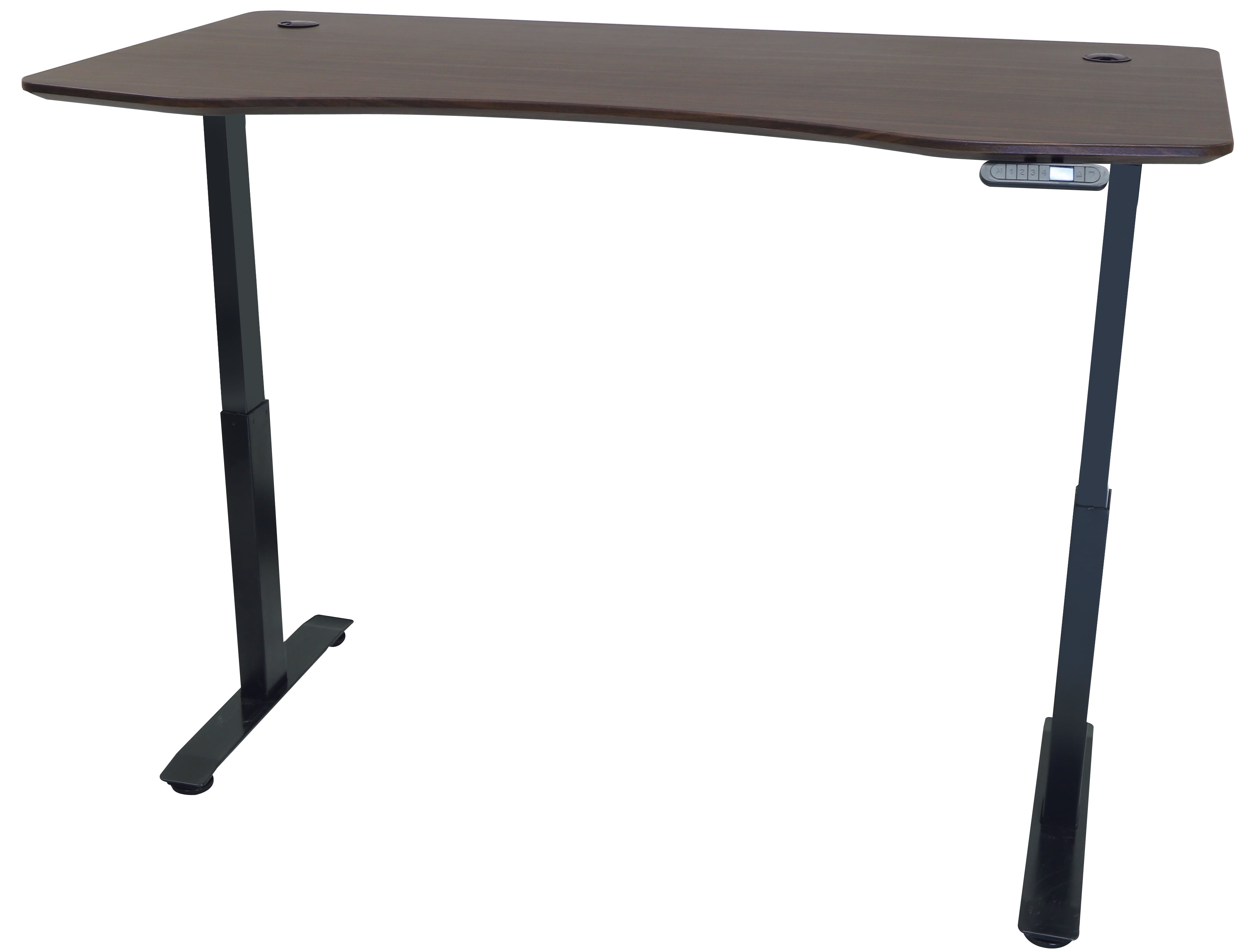 MotionWise Manager Series Dual Motorized Rising Sit/Stand Desk for Home Or Office, American Walnut - Image 8
