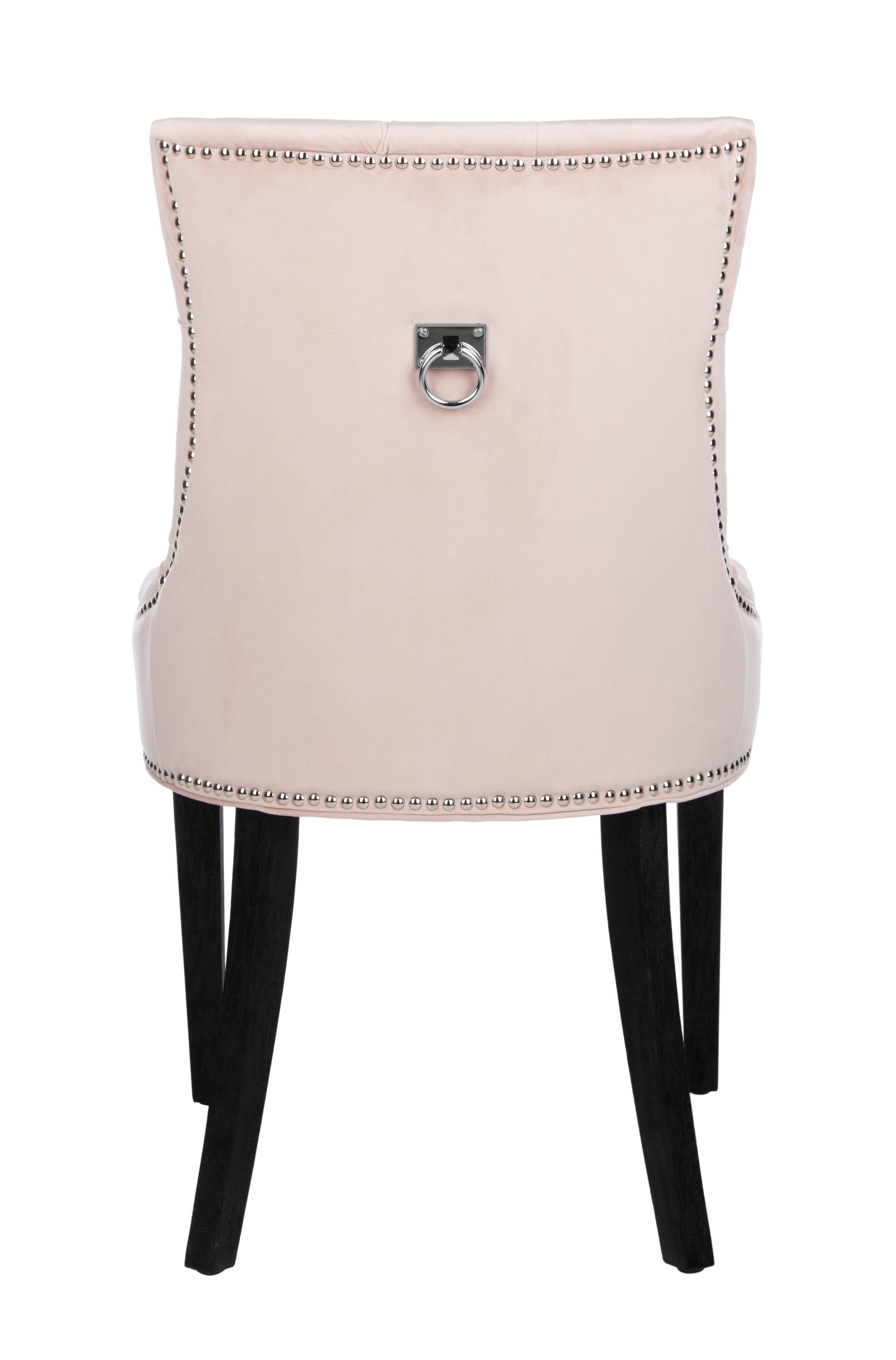 SAFAVIEH Harlow Glam Tufted Ring Chair with Silver Nailheads, Set of 2, Blush Pink - Image 6