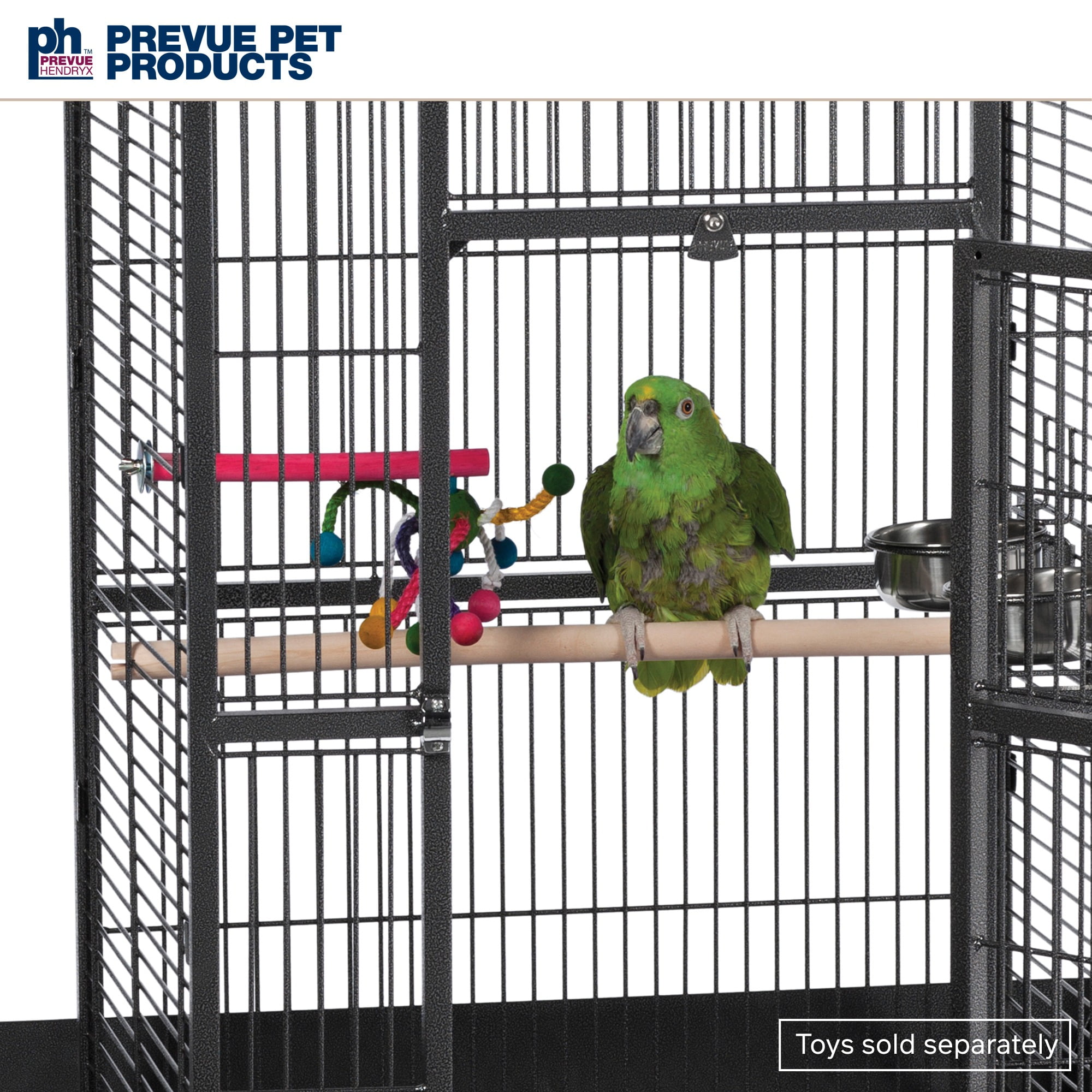 Prevue Pet Products Playtop Bird Home - Black Bird Cage 3152BLK - Image 7