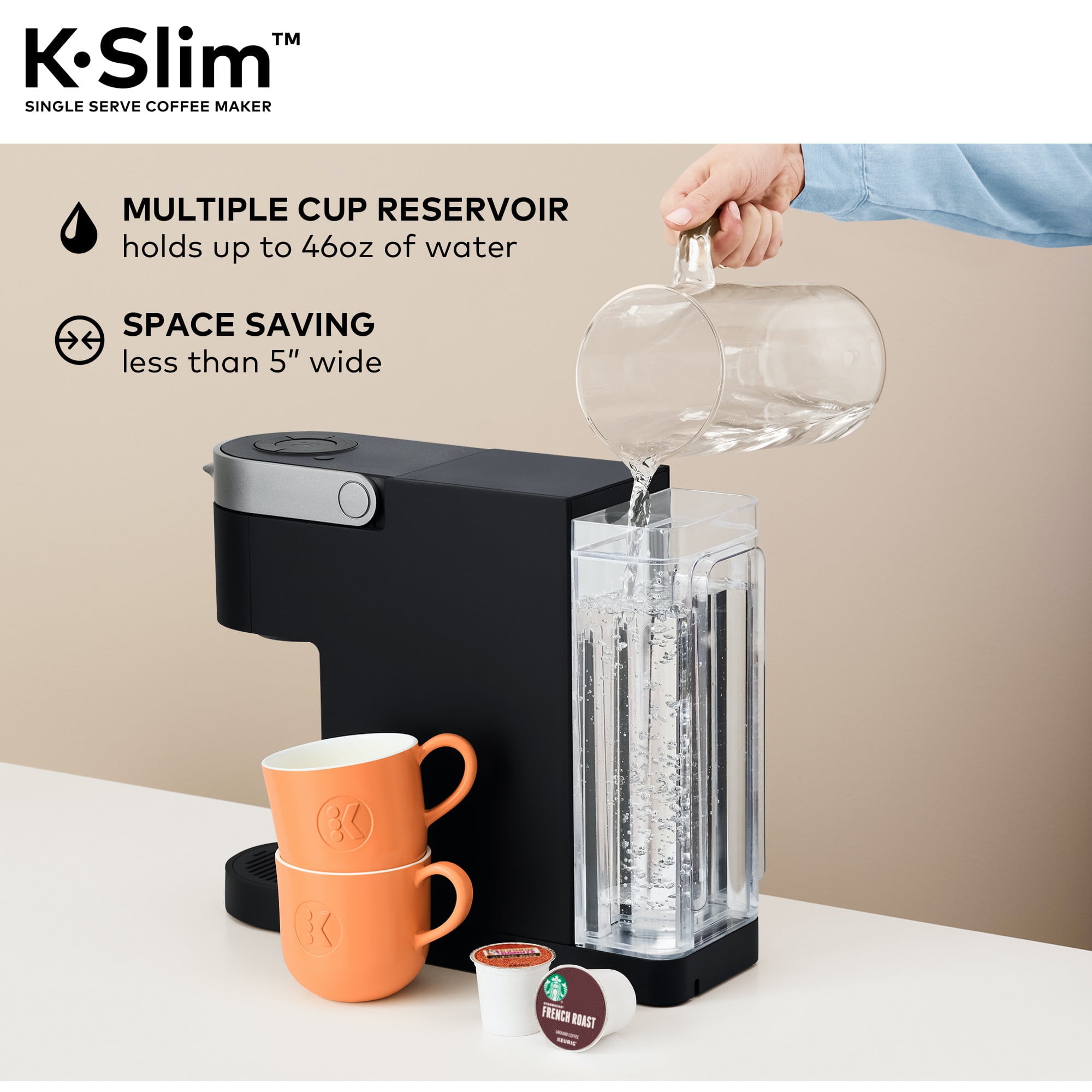 Keurig K- Slim Single Serve K-Cup Pod Coffee Maker, MultiStream Technology, Black - Image 9