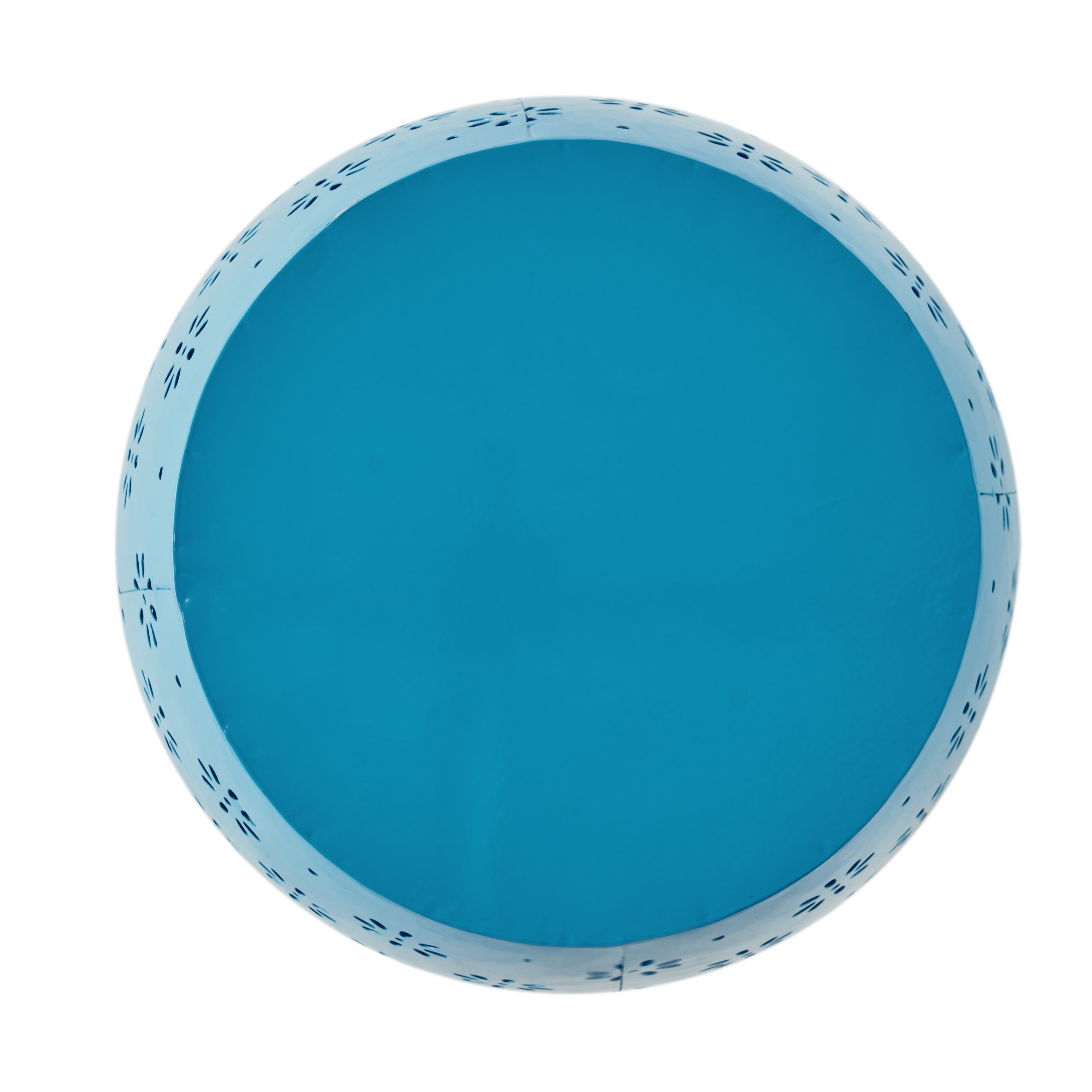 Ariella Outdoor 15" Iron Side Table, Blue - Image 2