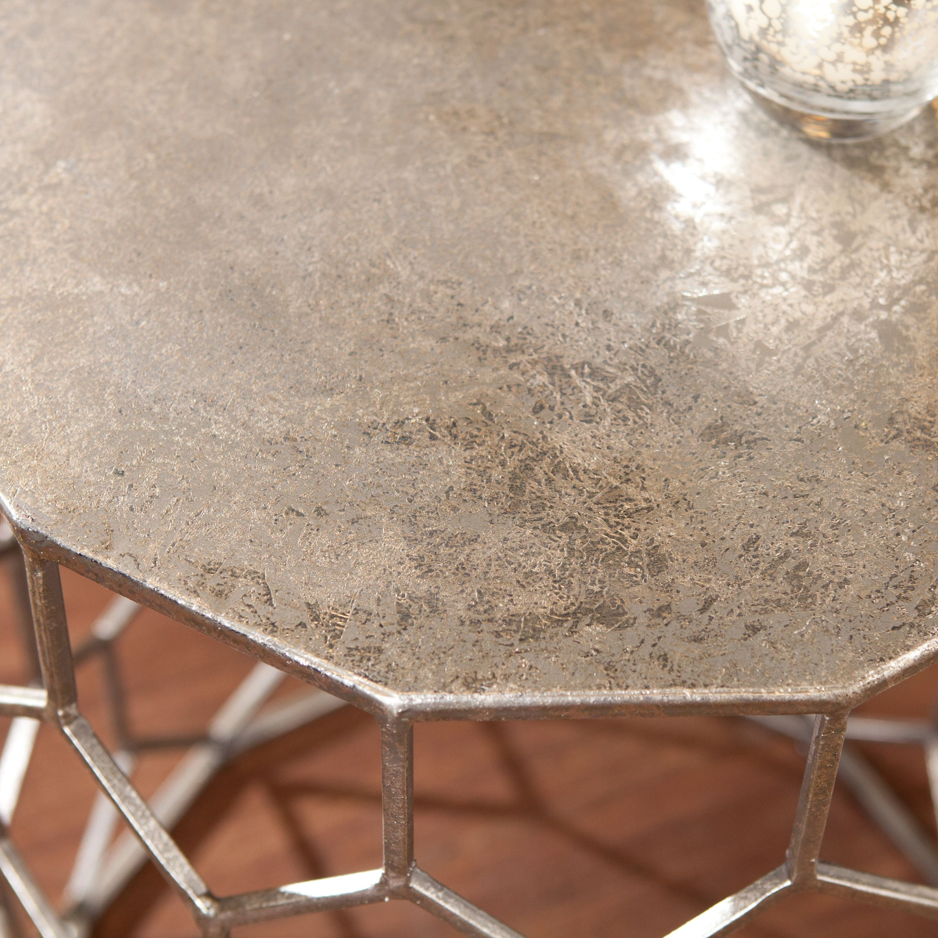 SEI Furniture Clarissa Metal Accent Table 13.75 x 18.25 - Image 11