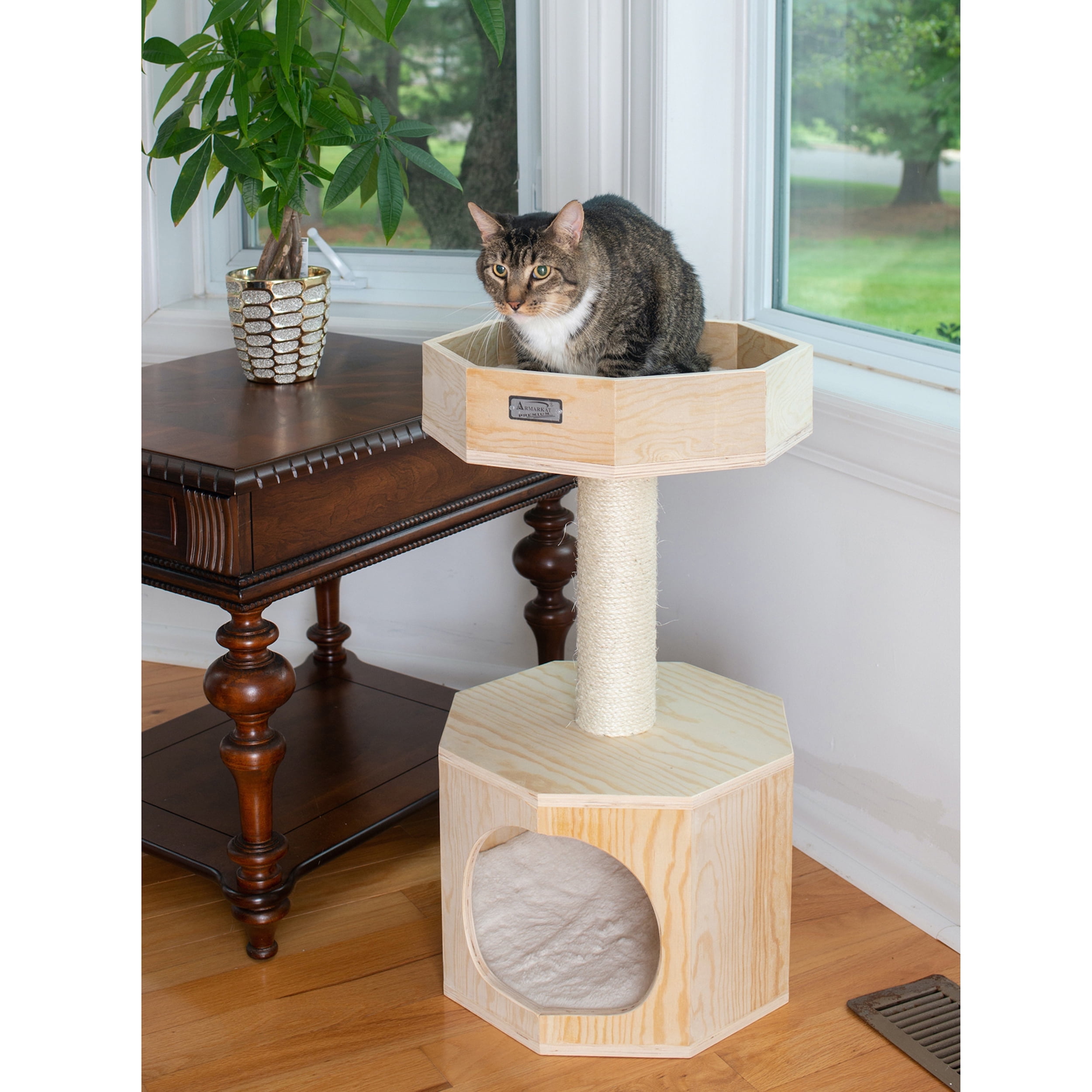 Armarkat Premium Pinus Sylvestris Wood,real wood Cat Tree S2906 - Image 2
