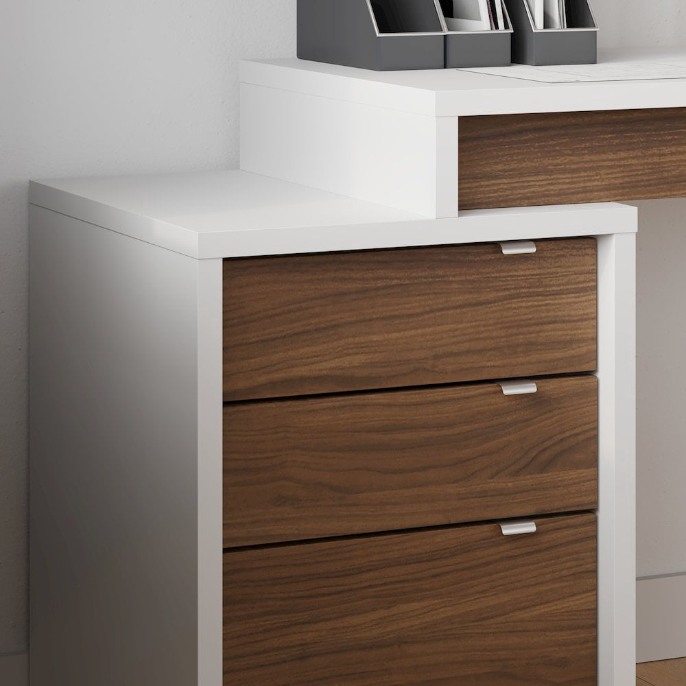 Nexera 3 Drawers Vertical Wood Composite Filing Cabinet, Multiple Finishes available - Image 3