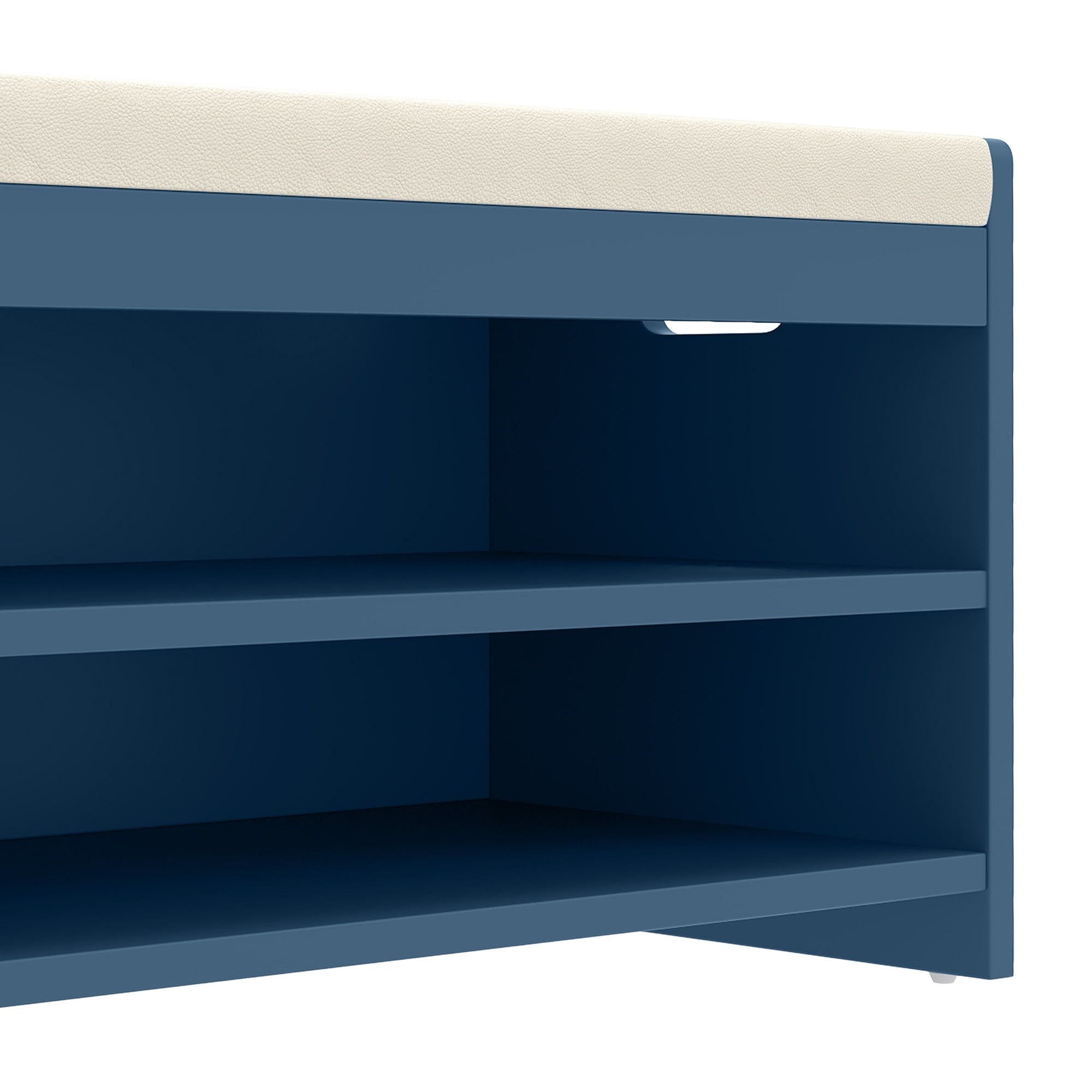 Uforic 2-Tier Shoe Bench, Entryway Storage Bench Shoe Rack Organizer Unit , Blue - Image 9