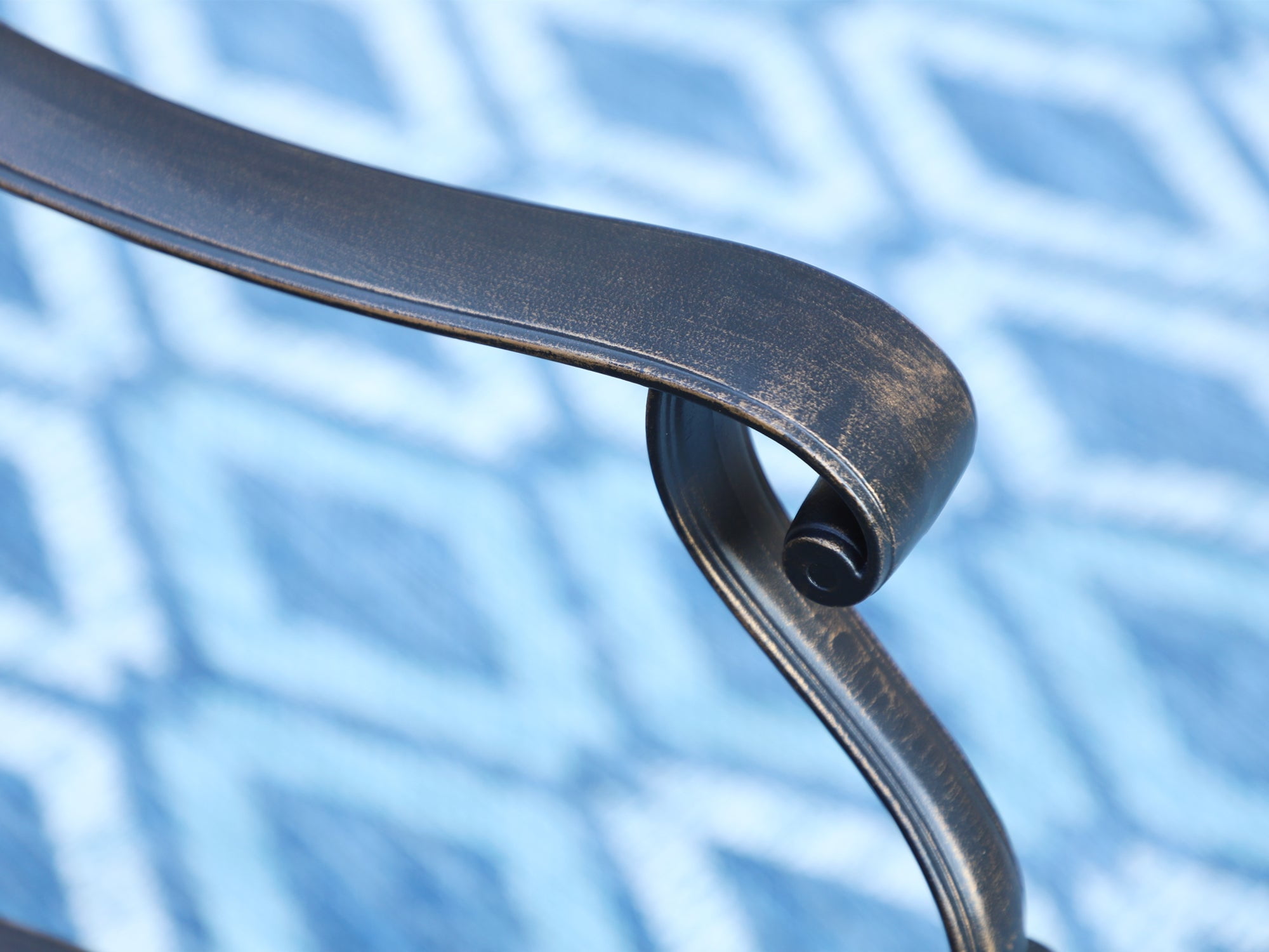 MF Studio 2-Piece Cast Aluminum Outdoor Patio Dining Chairs with Curvy Appearance, Antique Bronze - Image 5