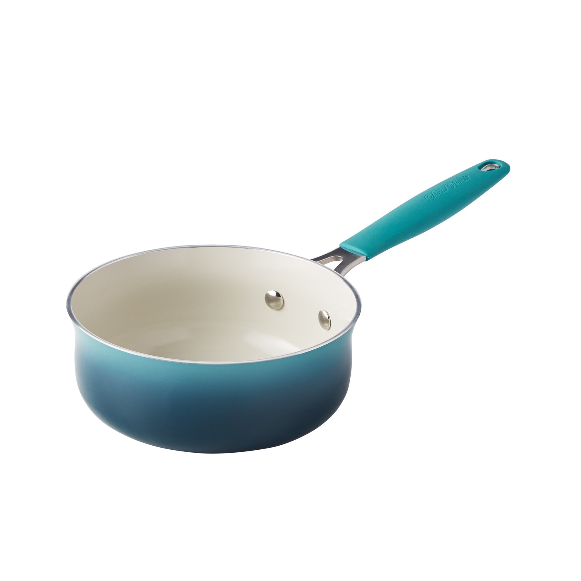 The Pioneer Woman 12-Pieces Porcelain Enamel Classic Ceramic Cookware Set, Ombre Teal - Image 6