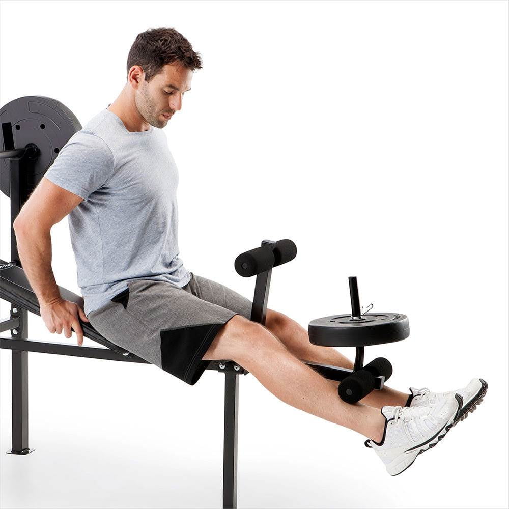 Marcy Pro CB-20111 Standard Adjustable Weight Bench with 80 lbs Weight Set - Image 3