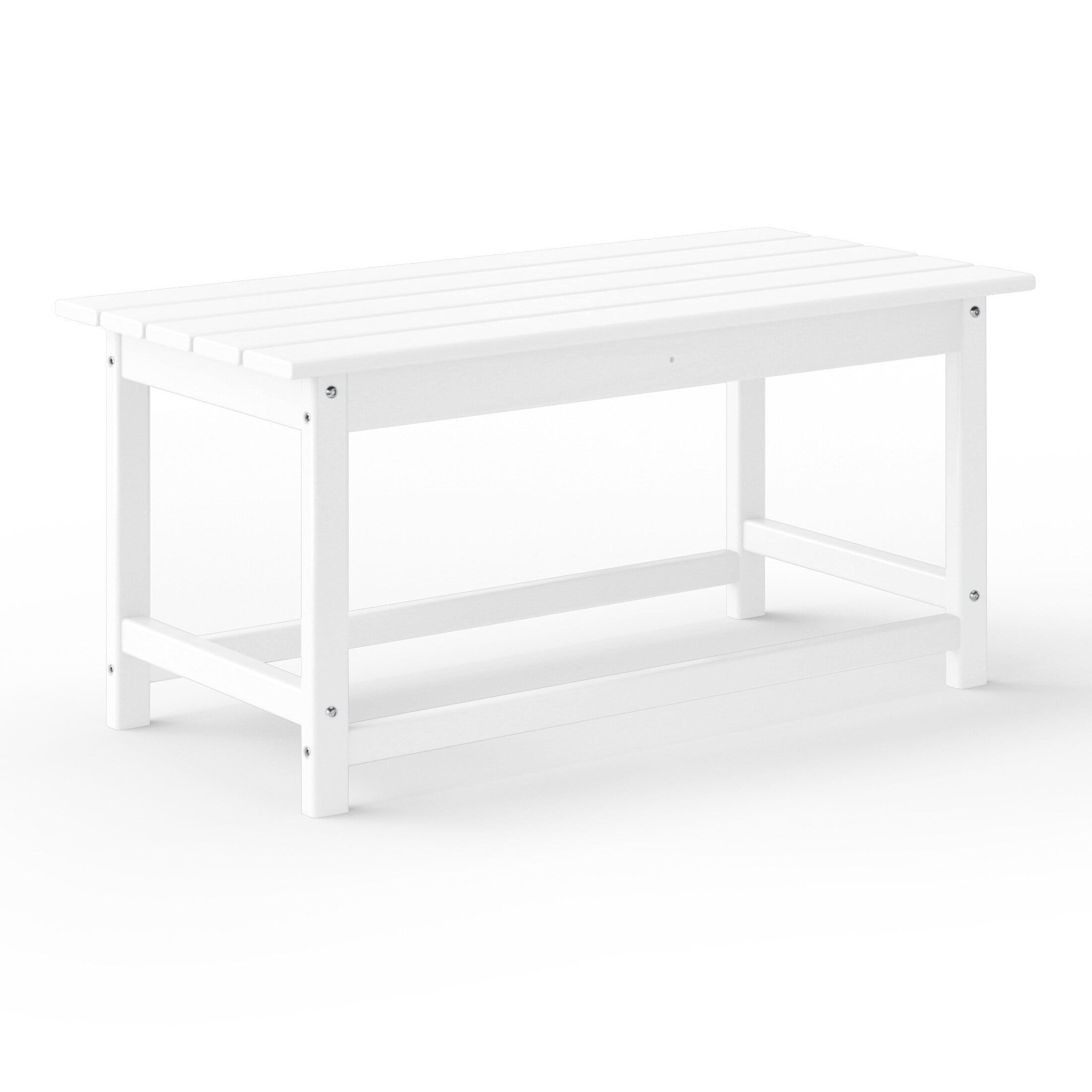 Westin Outdoor 35" Inch Adirondack Coffee Table for Patio Backyard UV Weather Resistant HDPE Plastic, White - Image 5
