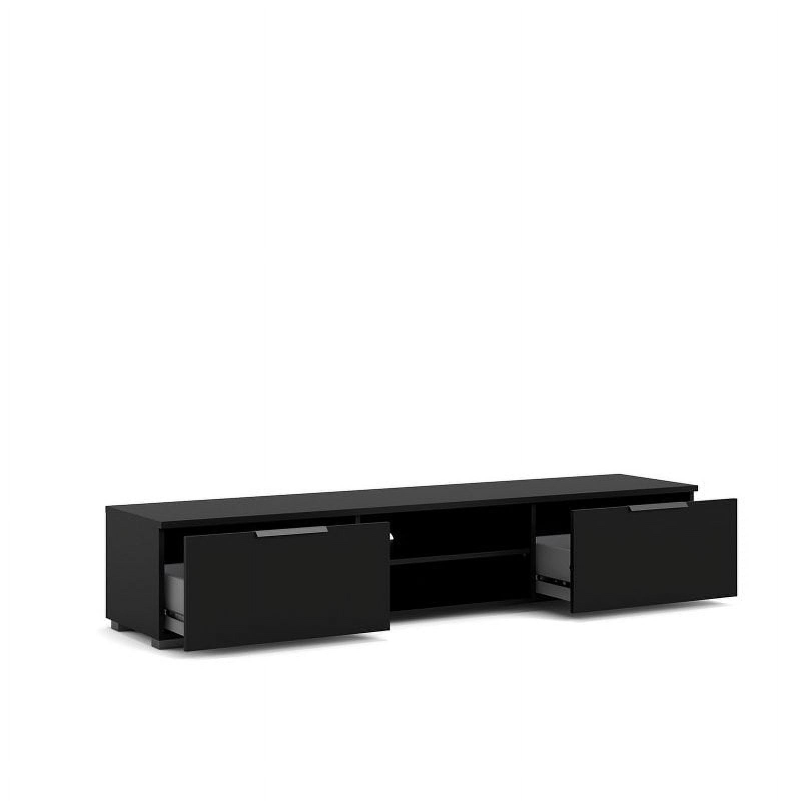 Tvilum Match 2 Drawer 2 Shelf TV Stand in Black Matte - Image 8