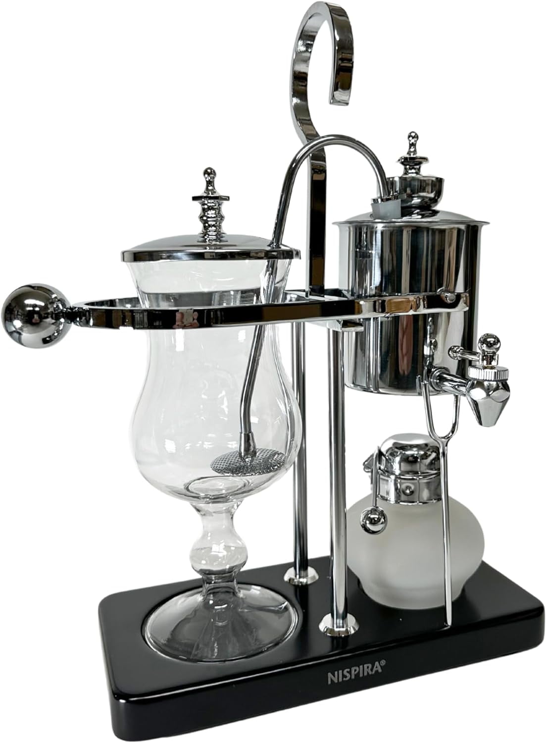NISPIRA Belgian Belgium Luxury Royal Family Balance Syphon Siphon Coffee Maker Silver Color - Image 6