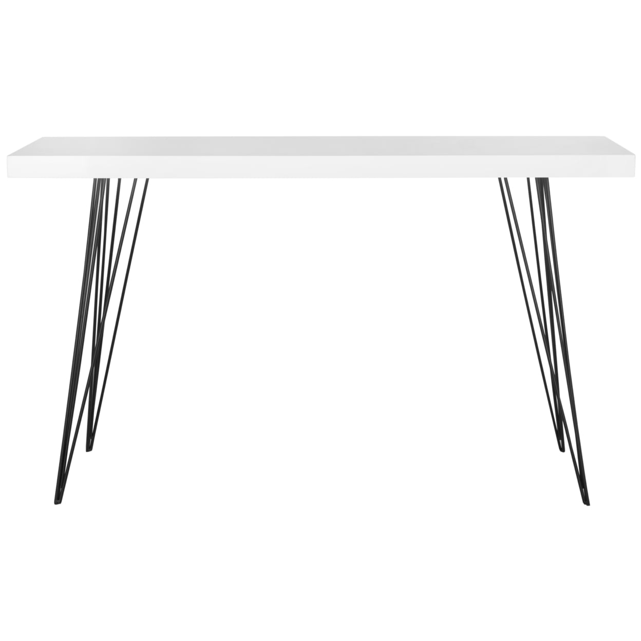 SAFAVIEH Wolcott Retro Mid-Century Lacquer Console Table, White/Black - Image 4