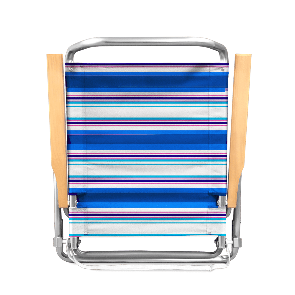 Caribbean Joe 5 Position Folding Beach Chair, Red White Blue Stripe - Image 3