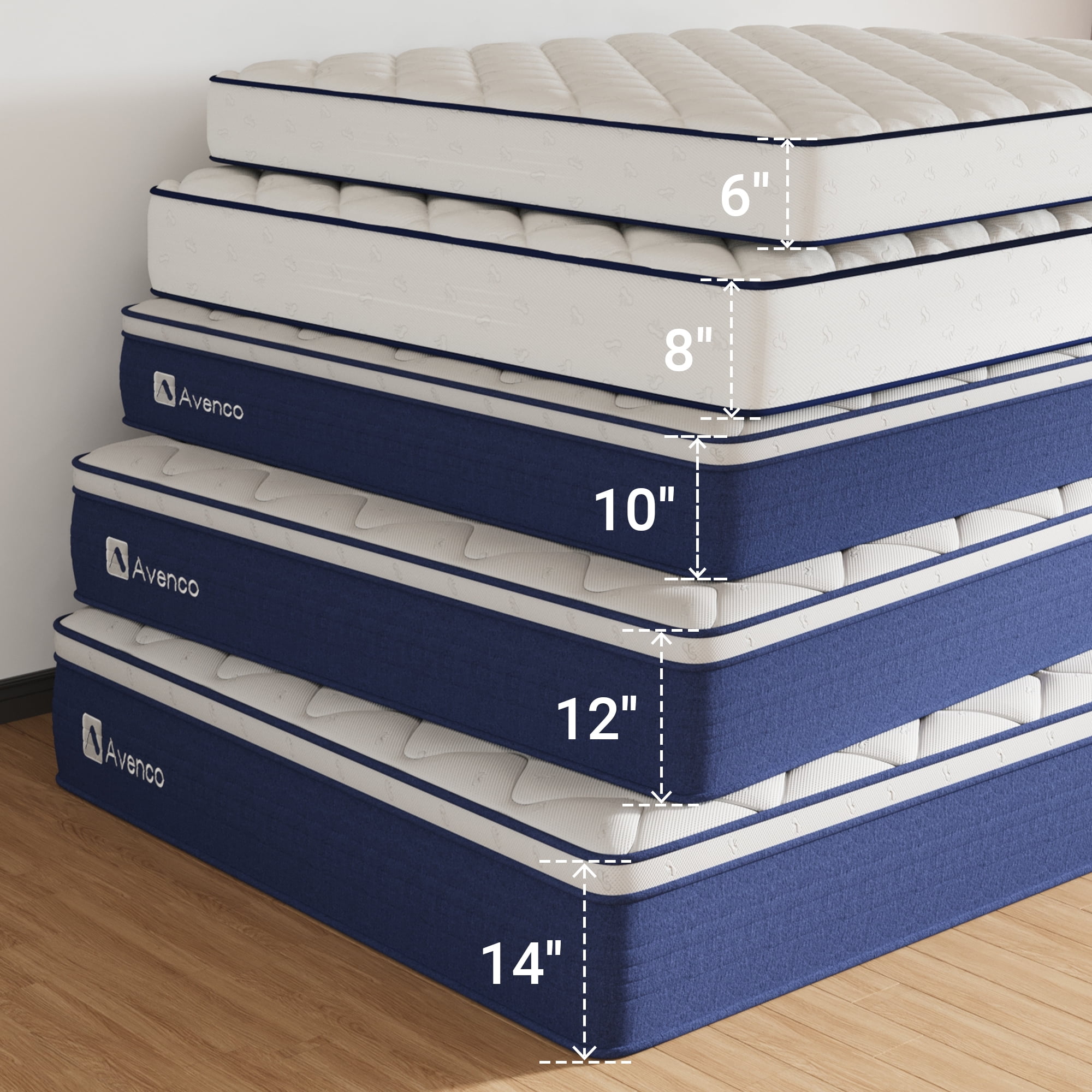 Avenco Airsea 10"Twin Size Medium Firm Support Hybrid Mattress, Motion isolation Pressure Relif, CertiPUR-US - Image 4