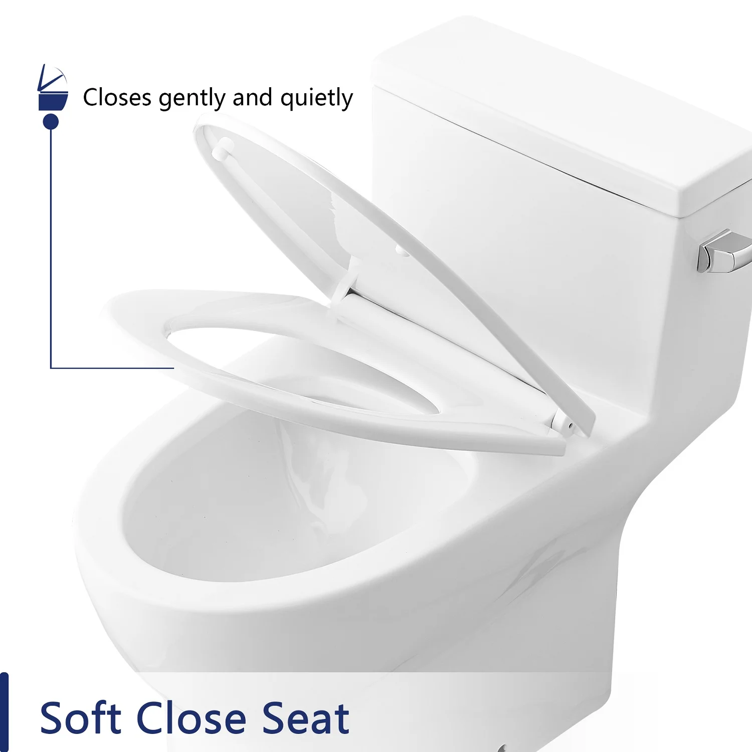 DeerValley DV-1F52626W ADA One-Piece Toilet Left Handle 1.28 GPF Water Efficient Elongated Comfort Seat Height - Image 12