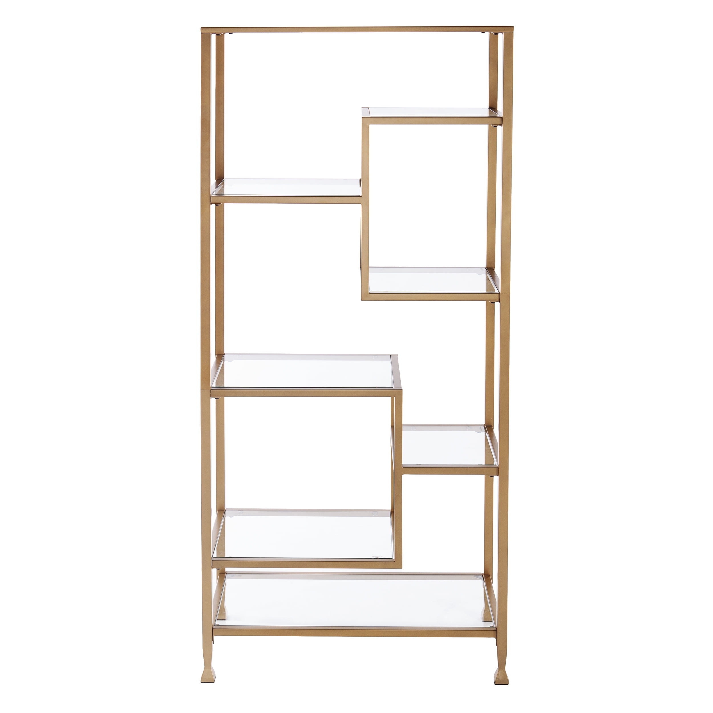 Jaymes Metal/Glass Asymmetrical Bookcase - Image 6