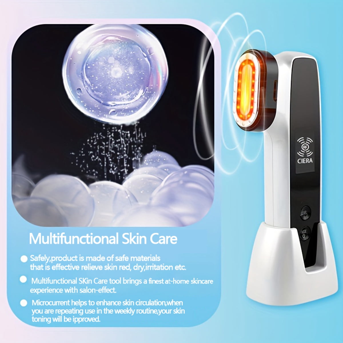 CENYEDA Skin Tightening Device, 6-in-1 Facial Massager, Red Light Therapy Anti Wrinkle Rejuvenation - Image 7