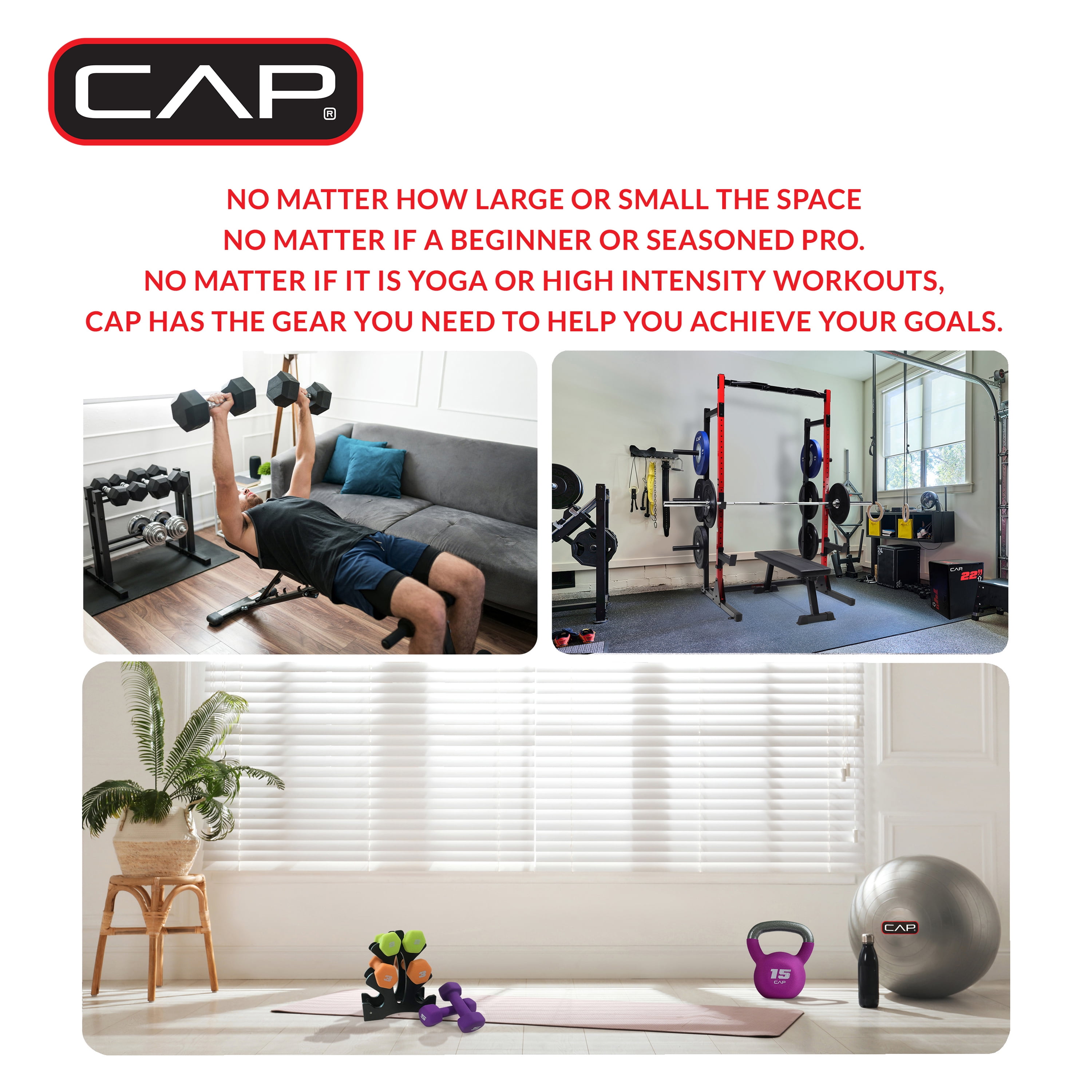 (2 pack) CAP Barbell, 35lb Coated Hex Dumbbell, Single - Image 8