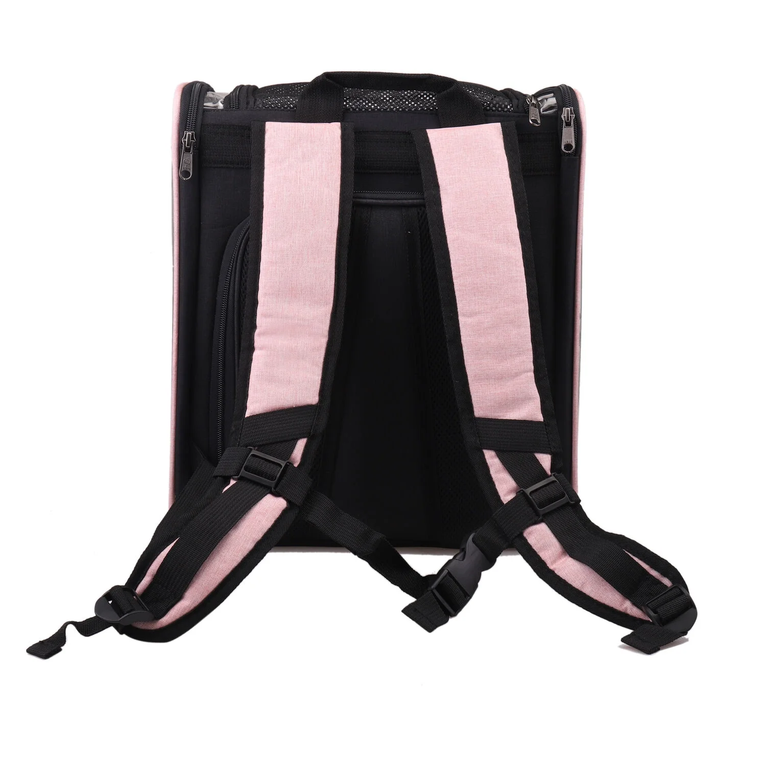 Critter Sitters Light Pink See-Through Pet Backpack for Small Dogs, Cats with Scratch Resistant Breathable Mesh Window | Airline Carry-On Approved | Safety Leash | Durable Transporation for Animals - Image 2