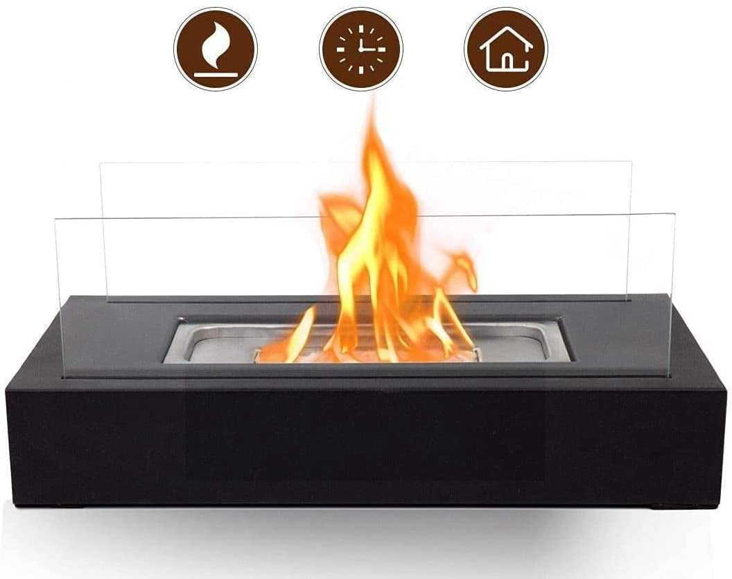 Boone Hearth Paradise 24’’ x 12’’ 2000 BTU Ethanol Indoor Fireplace - Image 2