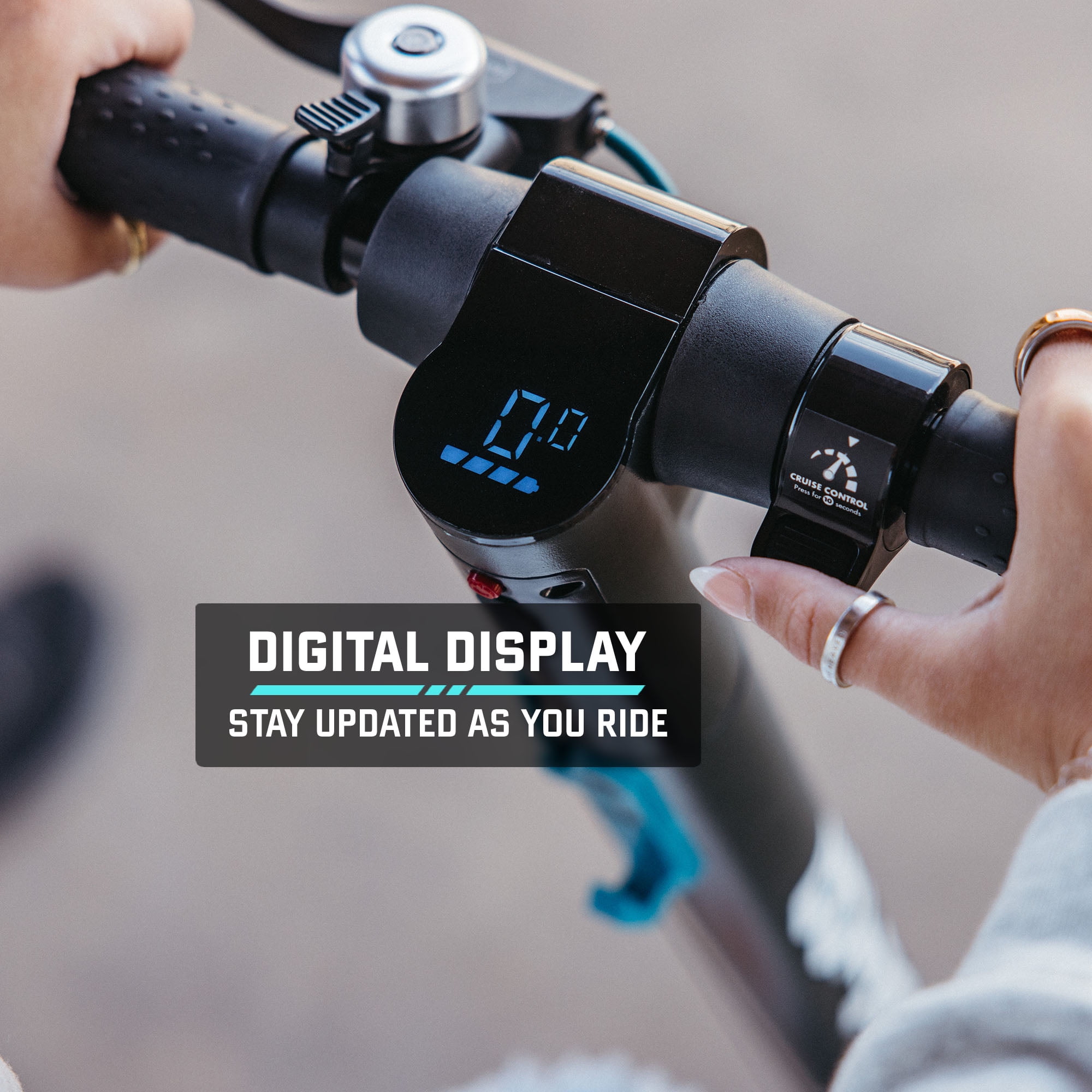 GOTRAX G3 Plus Adult Electric Scooter, 300W 10" Tires Max 18 mile Foldable Escooter for Adult, Gray - Image 9