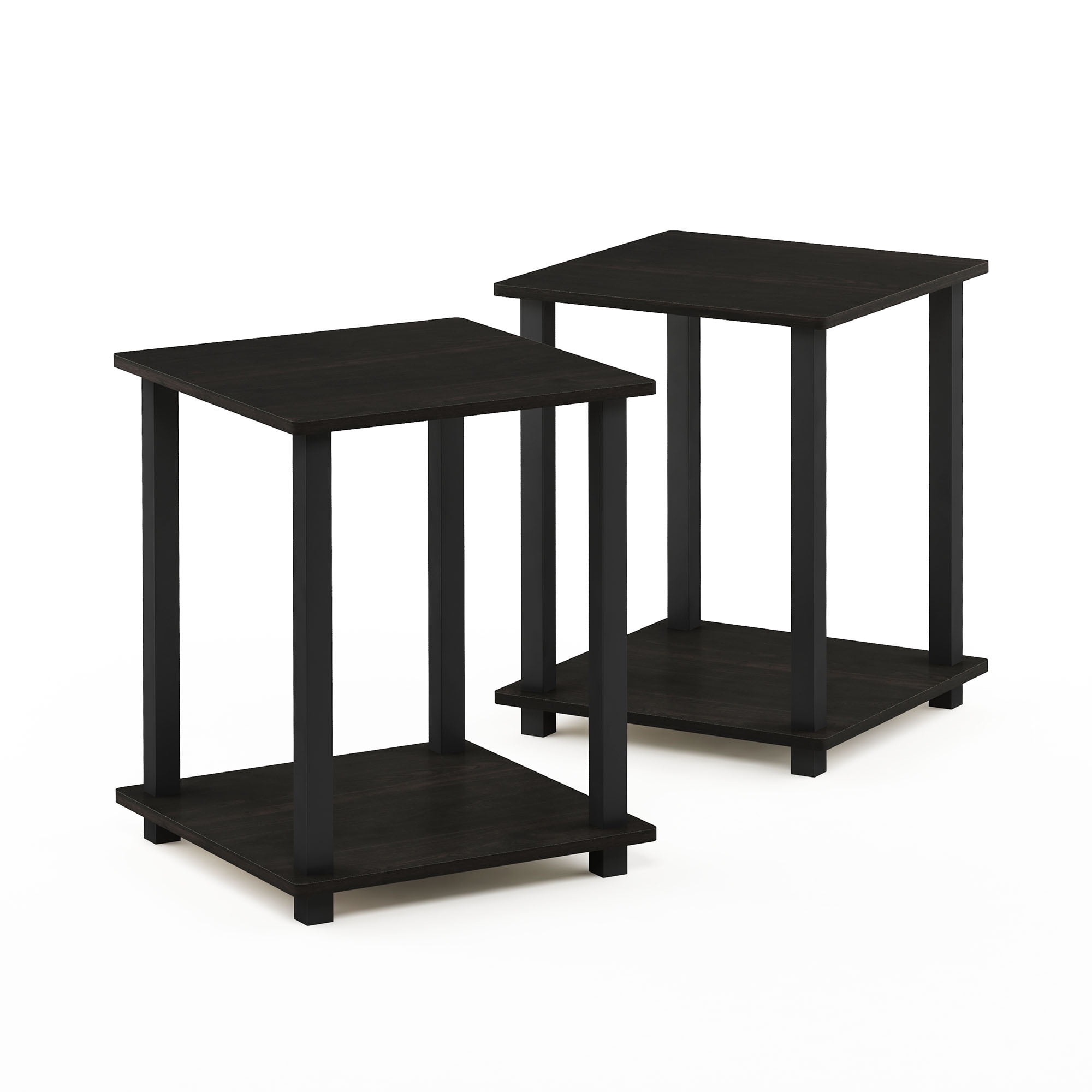 Furinno Simplistic End Table, Set of Two, Espresso/Black - Image 6