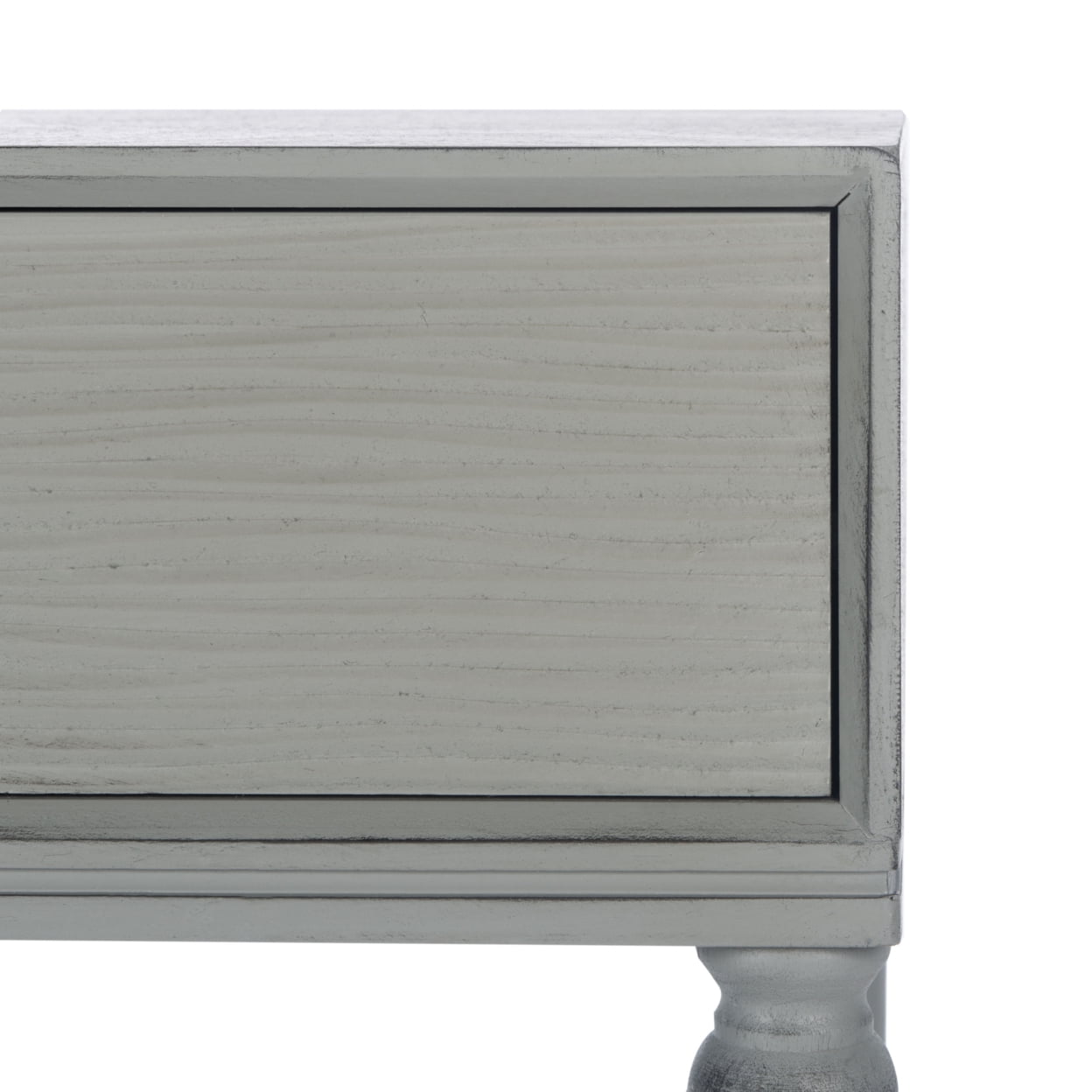 SAFAVIEH Aliyah Solid 2 Drawer Console Table, Distressed Grey - Image 3