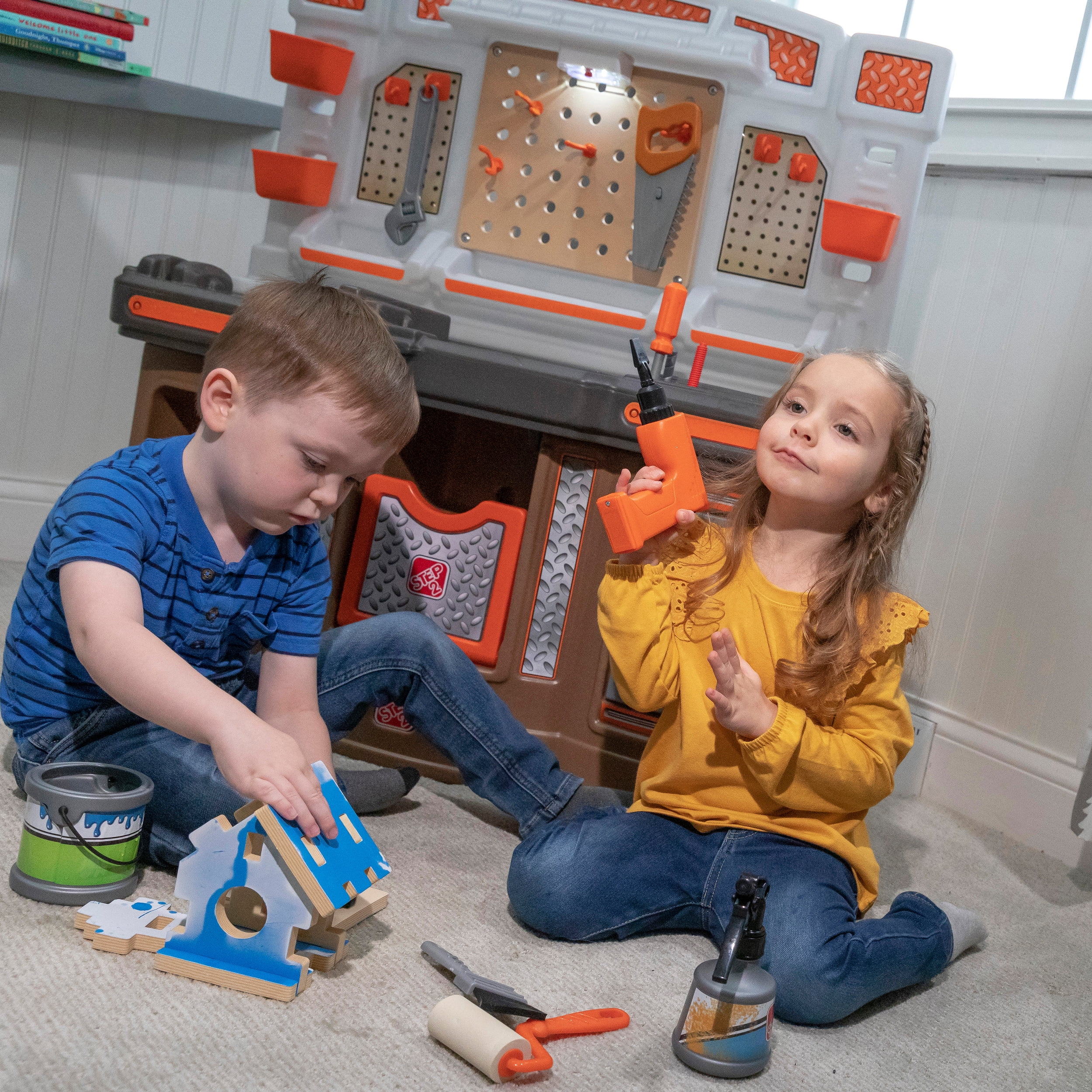 Step2 Big Builders Pro Workshop Multicolor Tool Bench, 27.50" x 34", 19 lb - Image 24