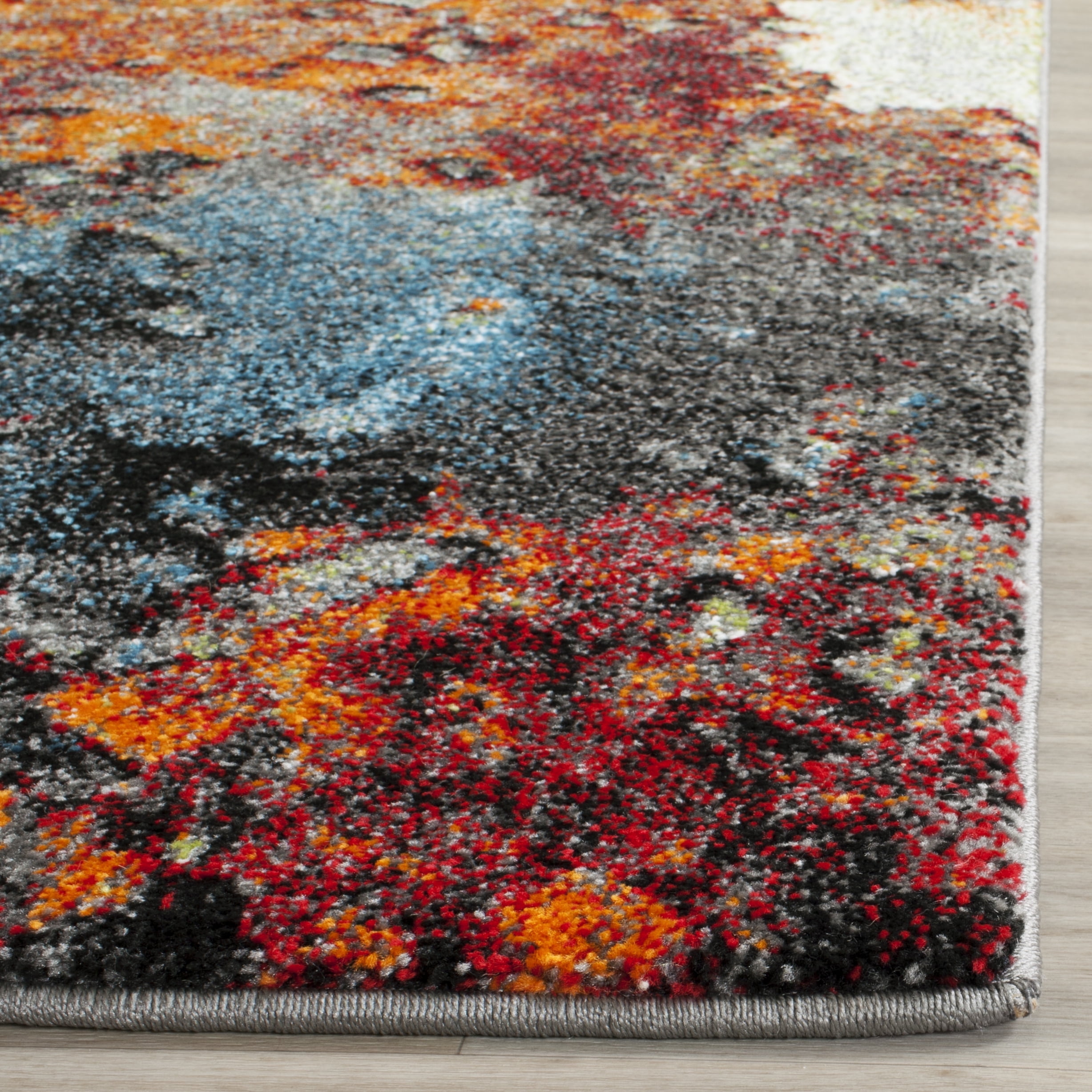 Safavieh Glacier Nazca Geometric Area Rug, Blue/Multi, 6'7" x 6'7" Square - Image 6