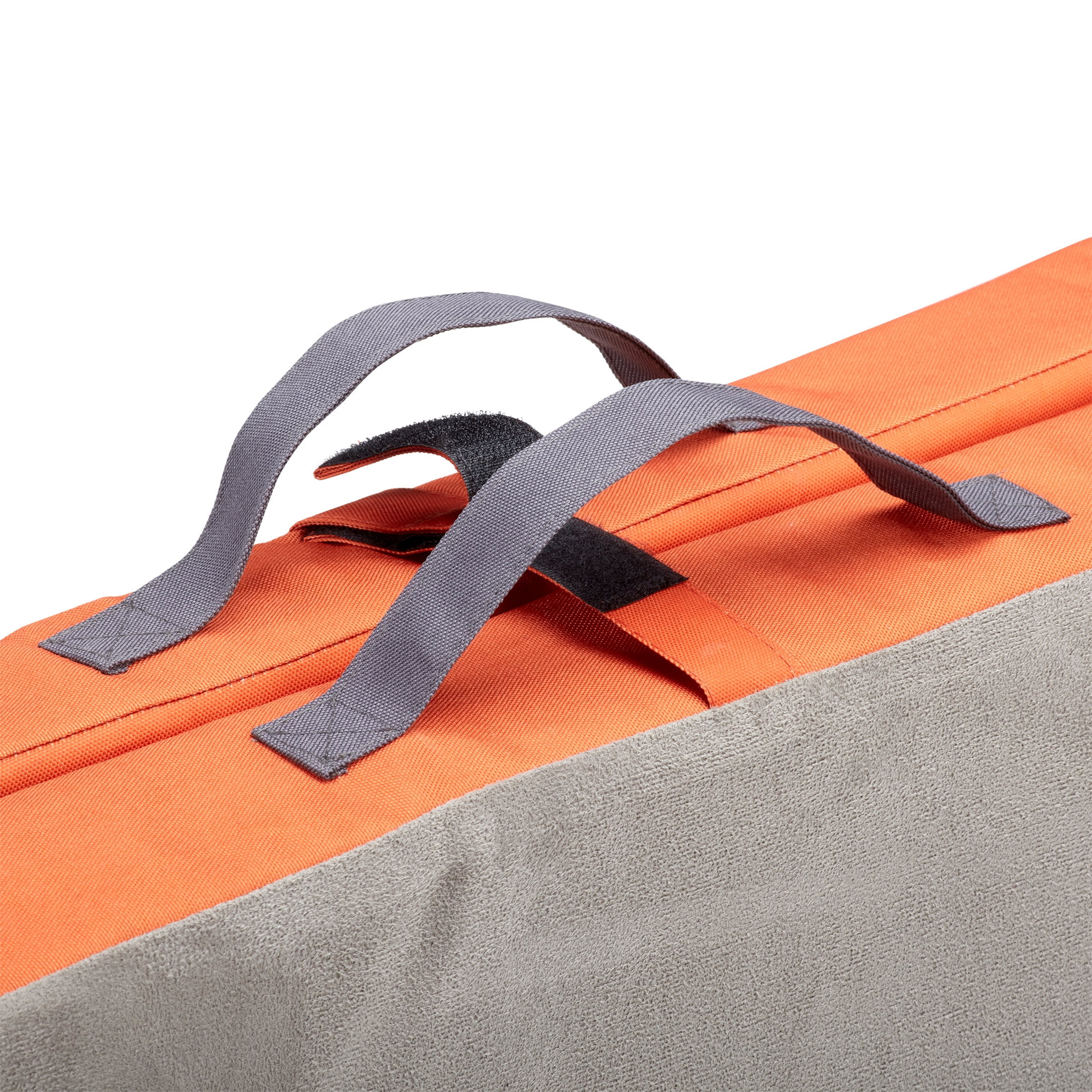 Best Friends Foldable Travel Pet Bed, L / XL - Gray and Orange Washable Cover with Microsuede Top and a Memory Foam Topper for comfort - Includes Carry Handles - Image 2