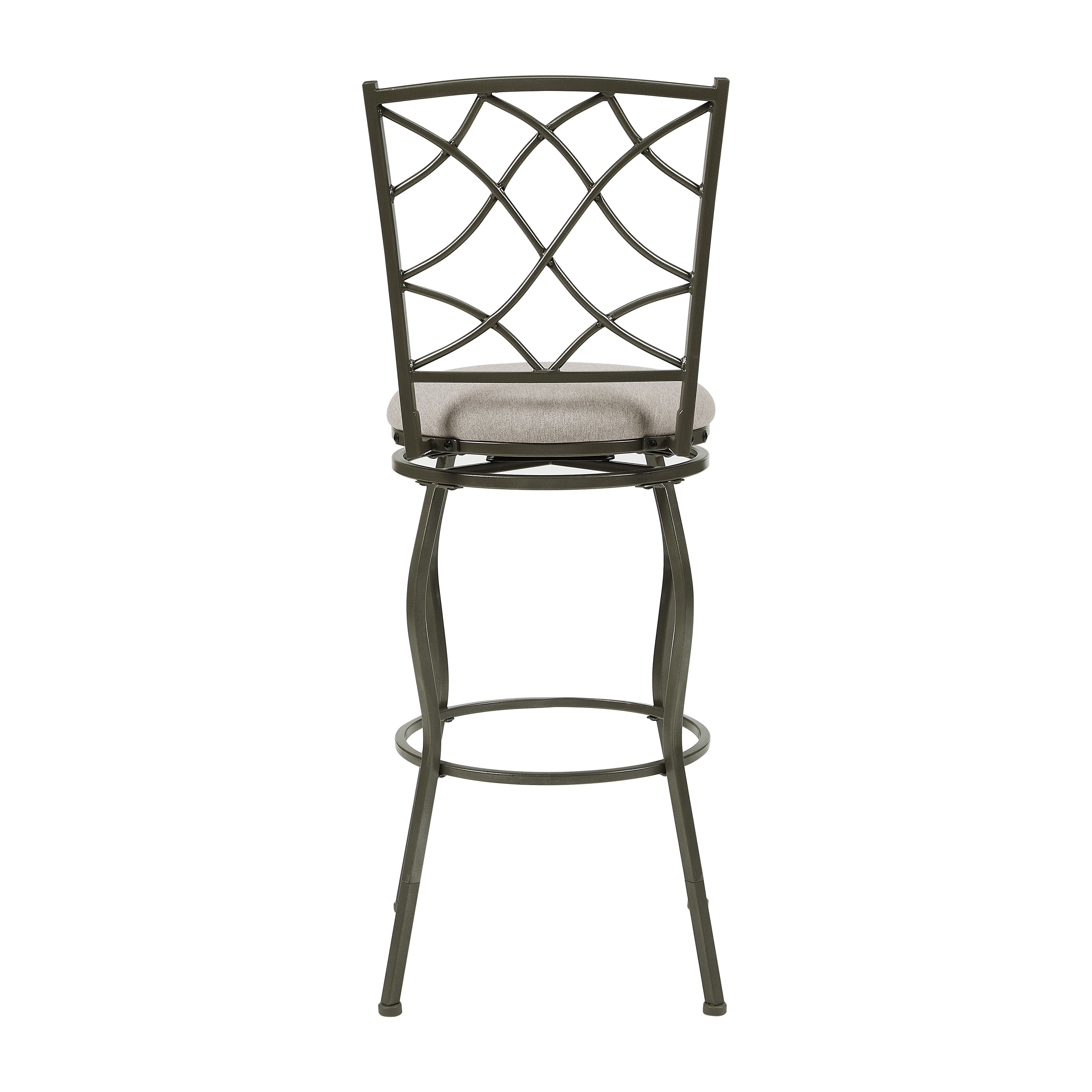 Linon Caston Adjustable Metal Swivel Bar Stool, Set of 3, Pewter - Image 14