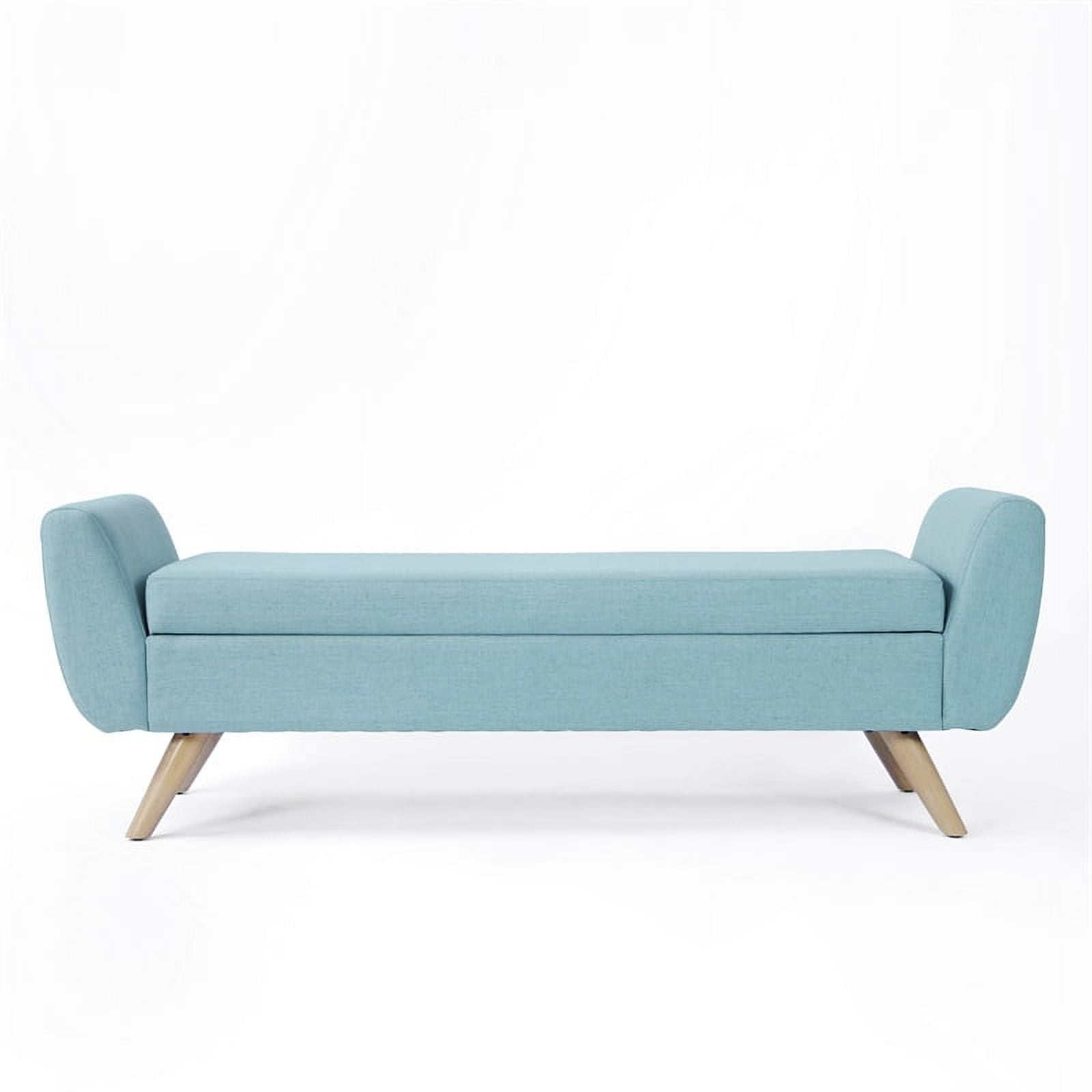 HomePop Modern Storage Bench, 60"W x 18"D x 21"H, French Blue - Image 9