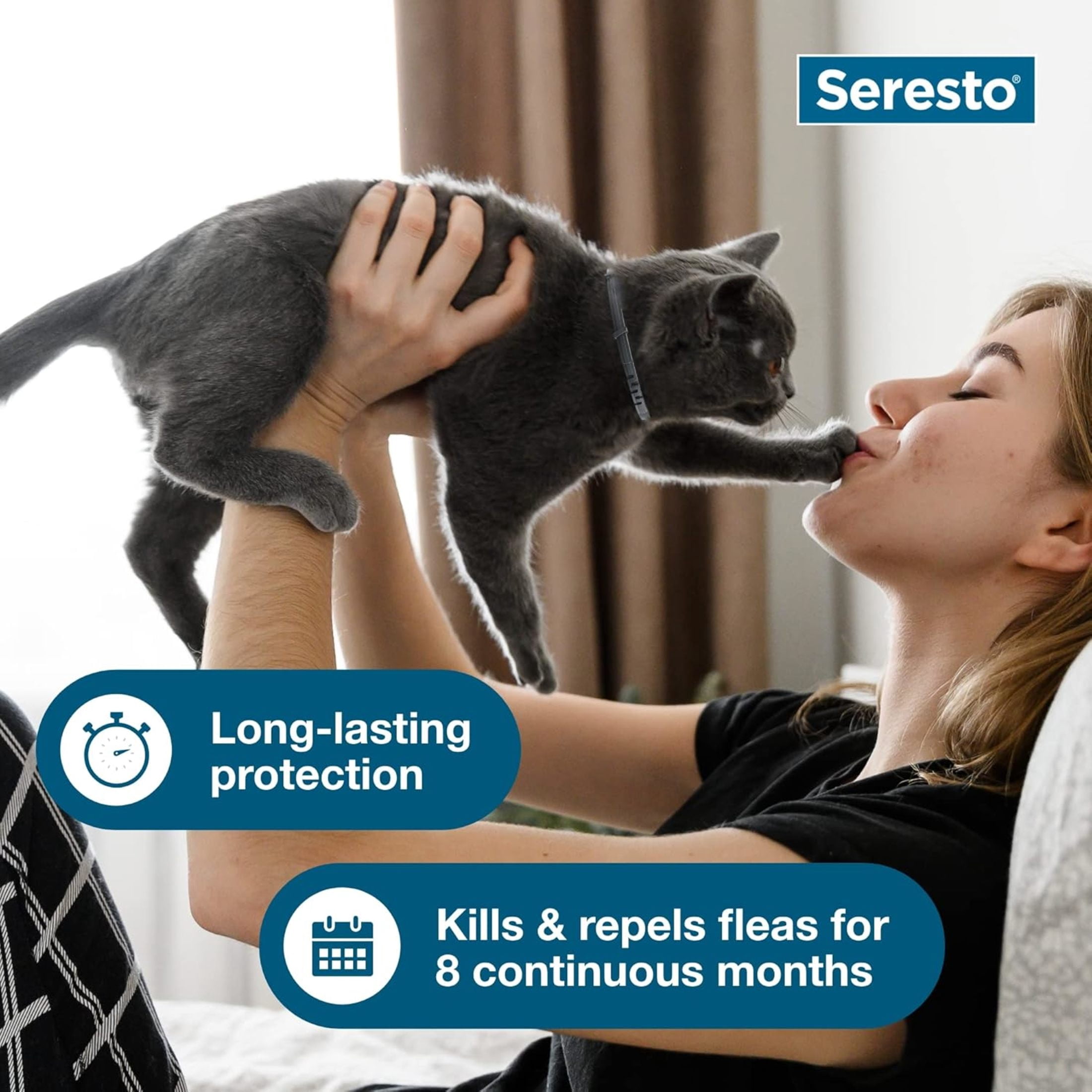 Seresto Flea & Tick Collar For Cats, Vet-Recommended, Protects for 8 Months (2 Pack) - Image 4