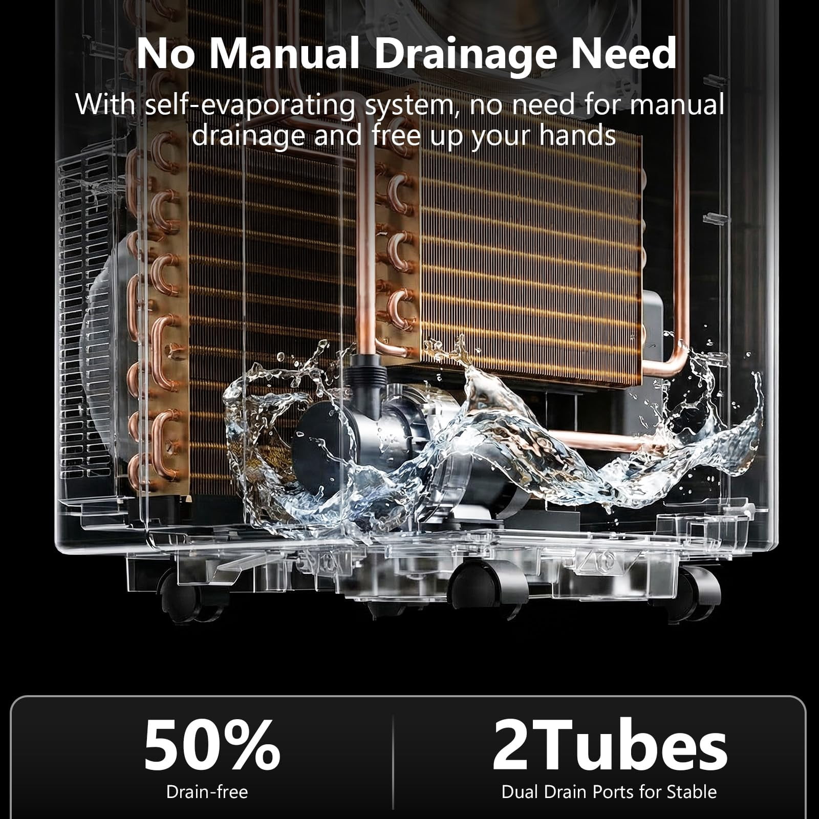 KISSAIR 10,000 BTU Portable Air Conditioner - Ultra Quiet 3-in-1 AC Unit with Dehumidifier & Fan, Cools Rooms Up to 450 Sq.Ft Fast, Includes Remote Control & 24H Timer, Easy Install(White ) - Image 2