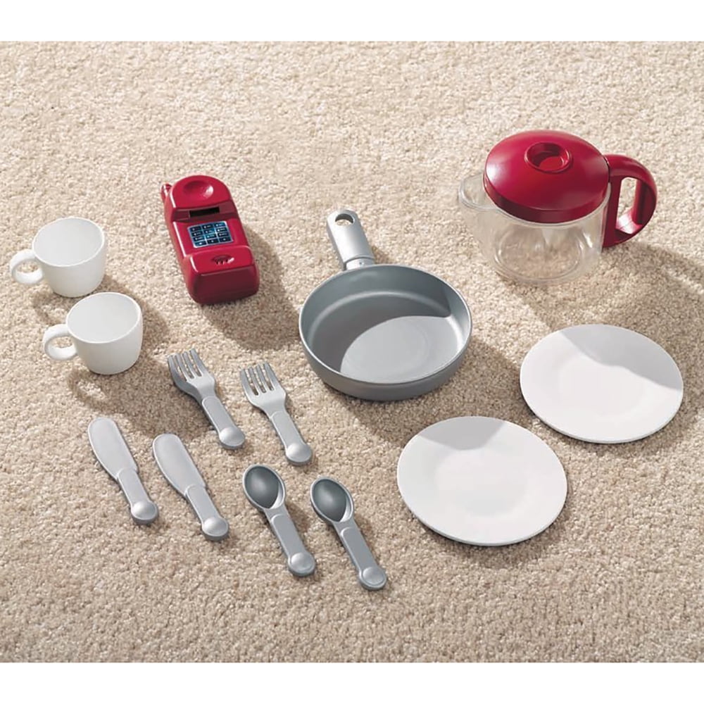 Little Tikes Super Chef 13-Piece Pretend Play Kitchen Toys Playset with Microwave, Oven and Coffee Maker, Multi-color- For Kids Toddlers Girls Boys Ages 3 4 5+ - Image 3