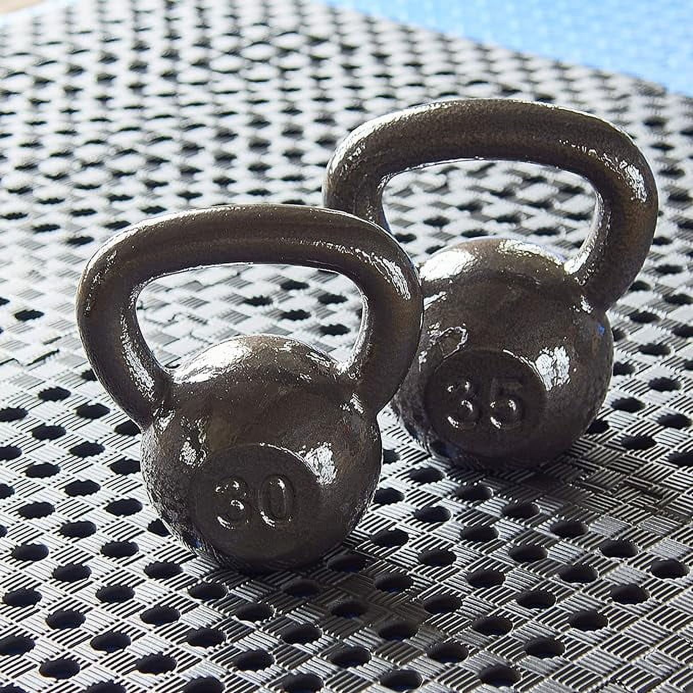 HULKFIT Cast Iron Enamel Coated Strength Training Kettlebell Weights - Image 2