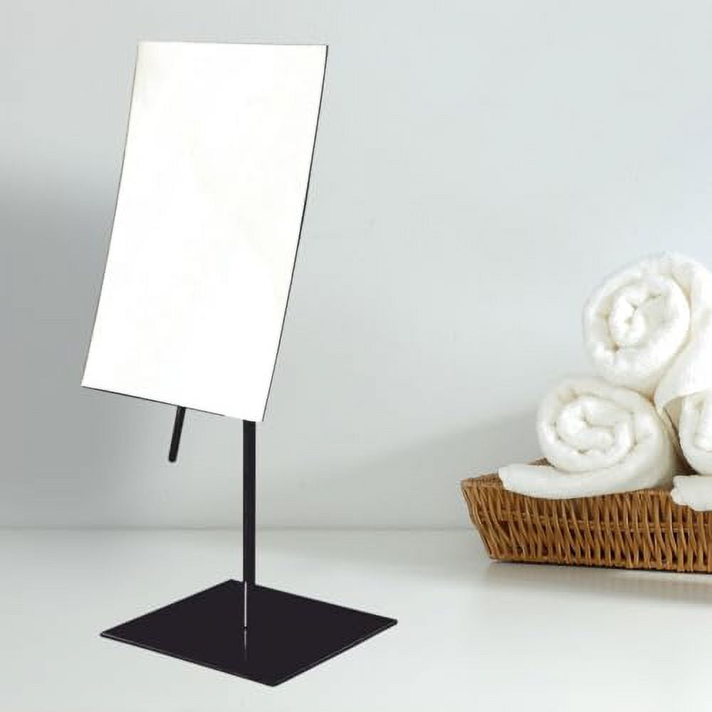 Jerdon Rectangular Tabletop Vanity Mirror - Makeup Mirror with 3X Magnification - Matte Black Finish - 5" by 8" - Model JP358BK - Image 5