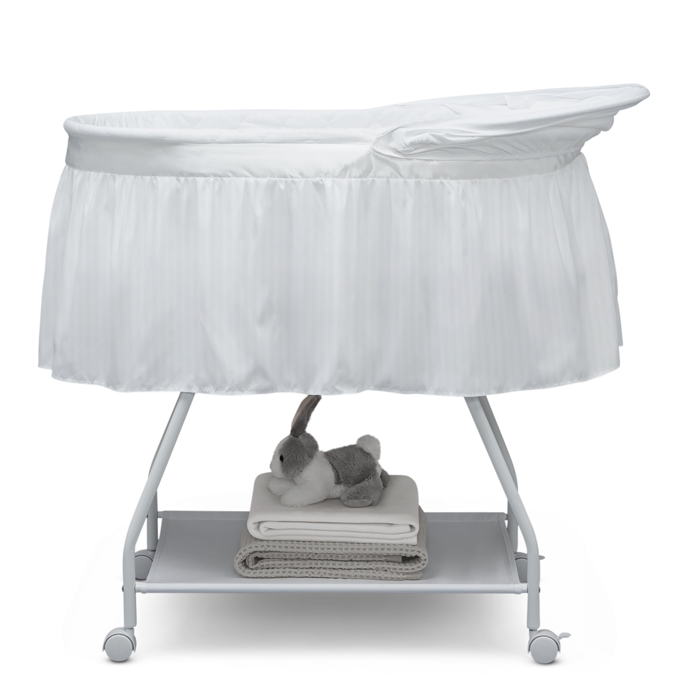 Delta Children Classic Sweet Beginnings Bassinet, White - Image 15