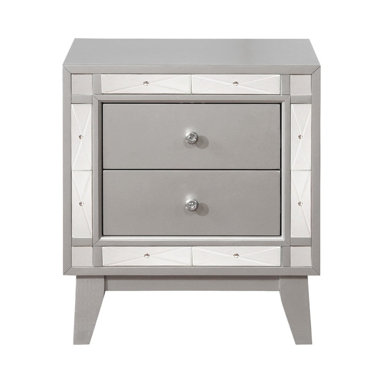 Leighton 2-drawer Nightstand Metallic Mercury - Image 4