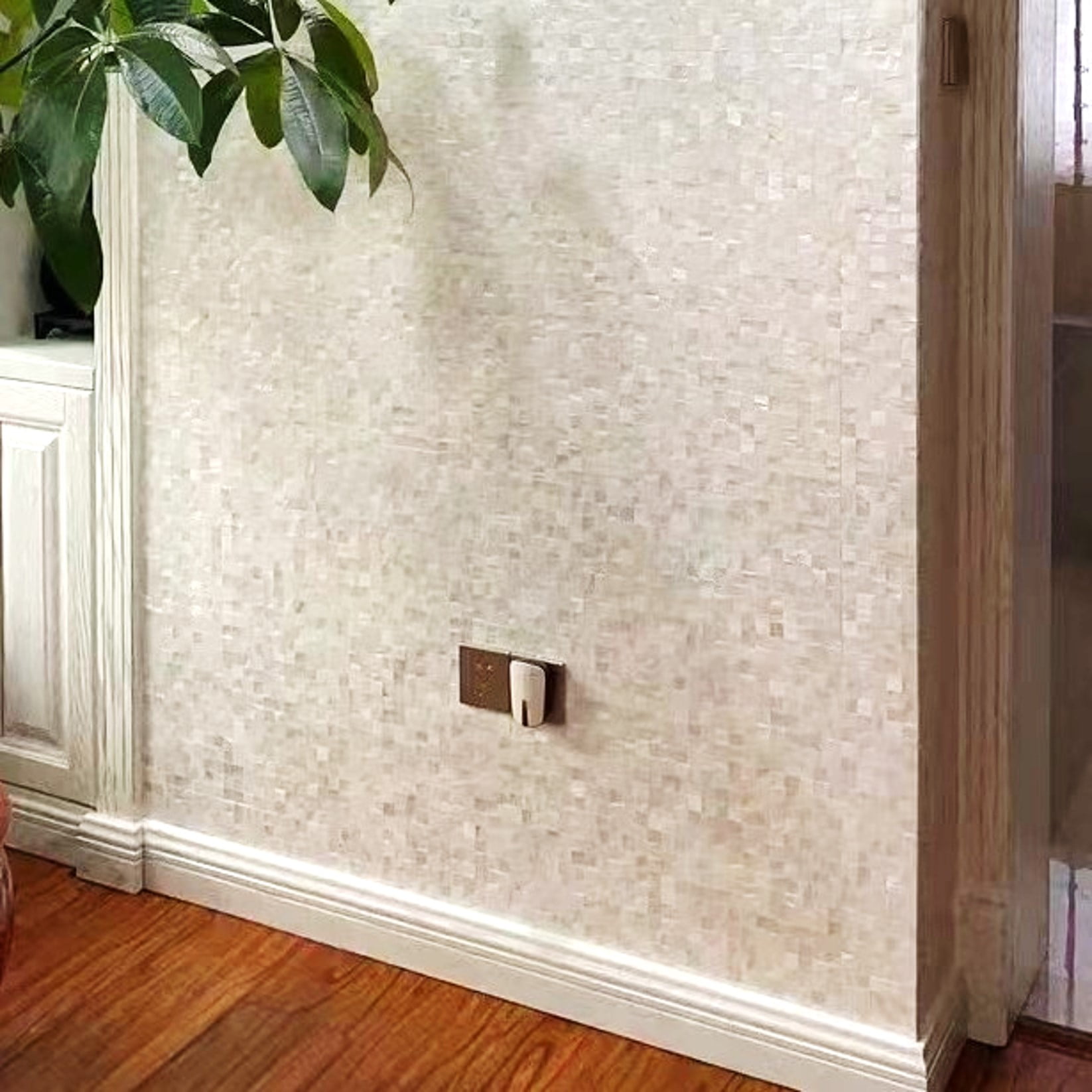 Acopelo Peel and Stick Mother of Pearl Mosaic Tile Natural White 12" x 12" for Backsplash, Kitchen Wall, Fireplace - 6 Tiles - Image 8