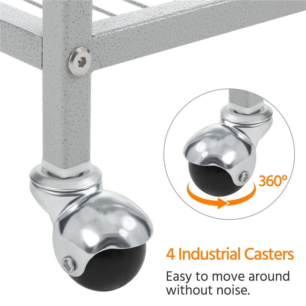 Renwick 53.5"H Large Rolling Metal Pet Cage with Detachable Stand,Light Gray - Image 9