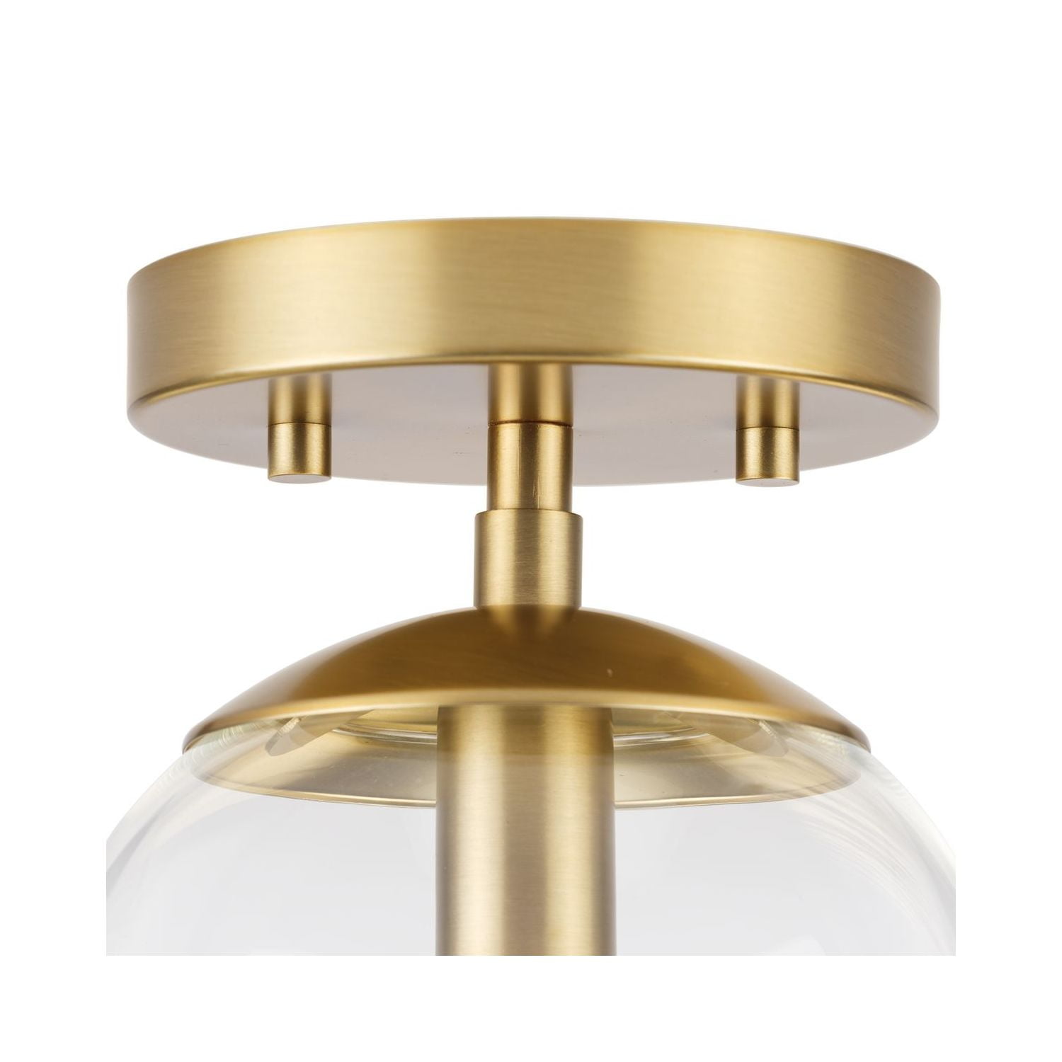 Atwell Collection One-Light Brushed Bronze Mid-Century Modern Semi-Flush Mount - Image 7