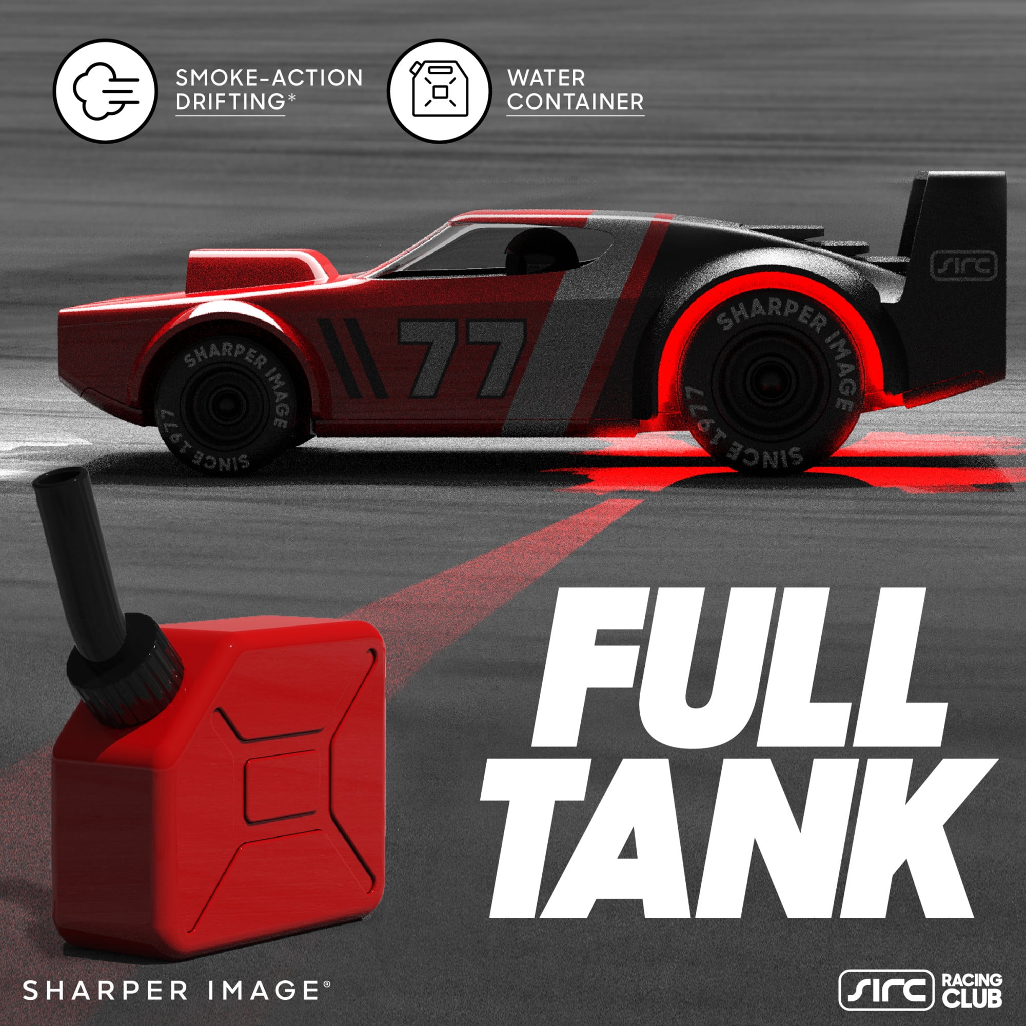 Sharper Image® Burnout Drifter Wireless Remote-Control Drifting Race Car with LED Lights and Smoking Tires - Image 2